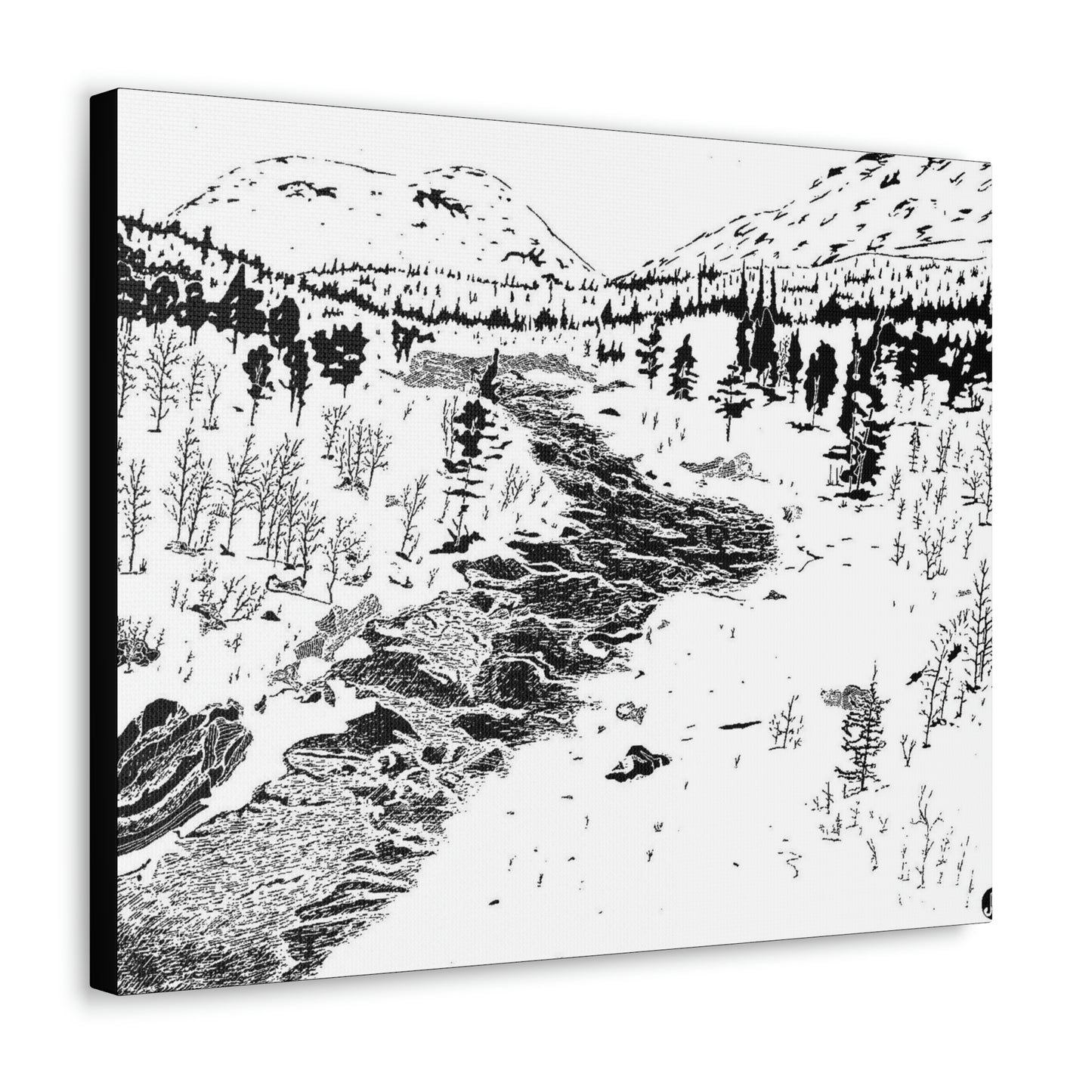 WONDERLUST Reversed Black & White Canvas Gallery Wraps