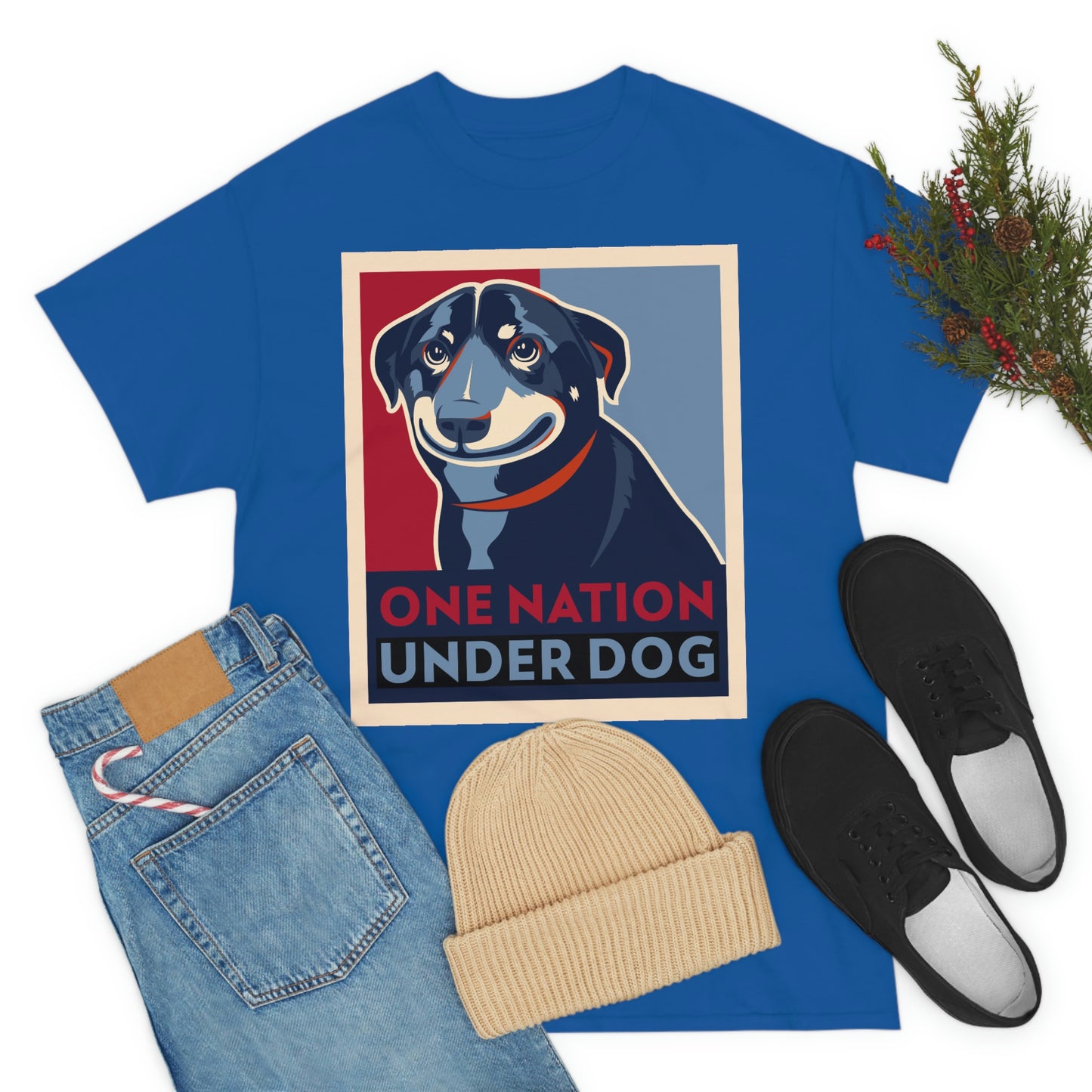 ONE NATION UNDER DOG Unisex Heavy Cotton Tee