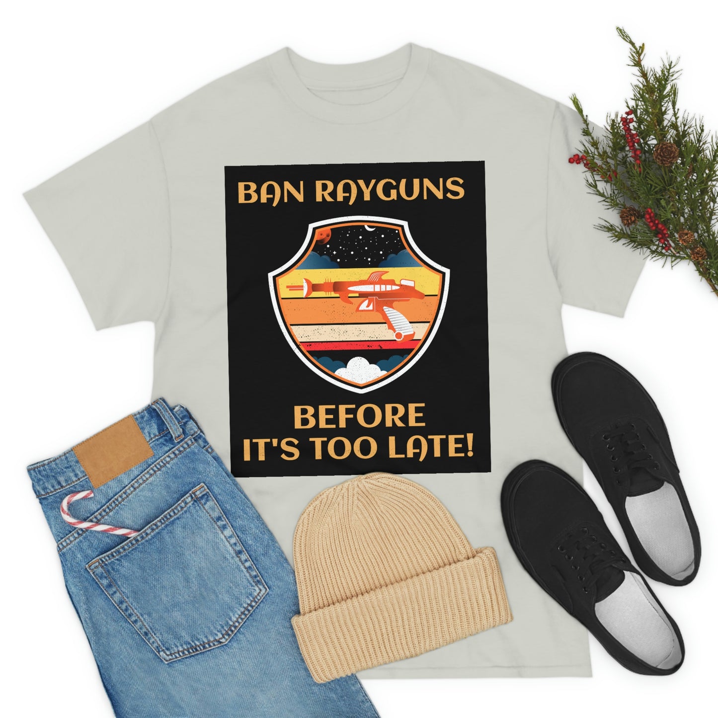 BAN RAYGUNS Unisex Heavy Cotton Tee