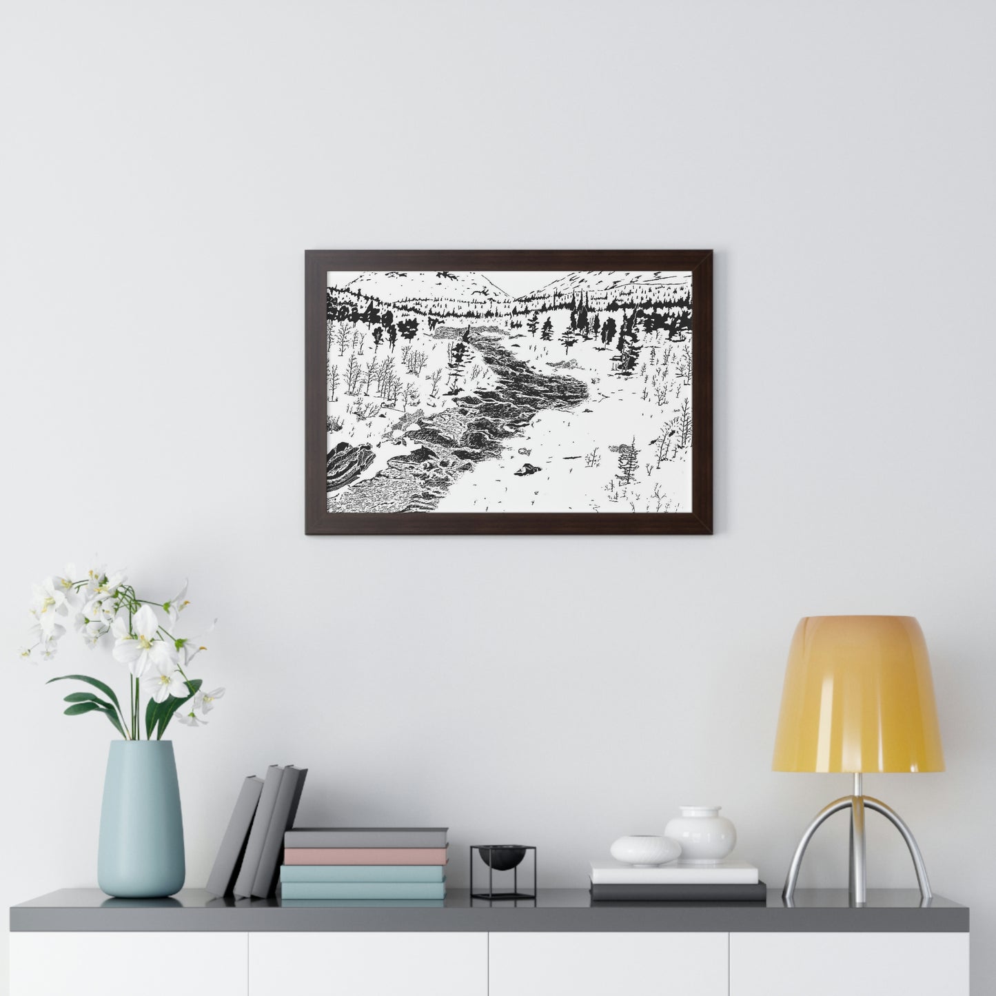 WONDERLUST (REVERSE BLACK & WHITE) Framed Horizontal Poster
