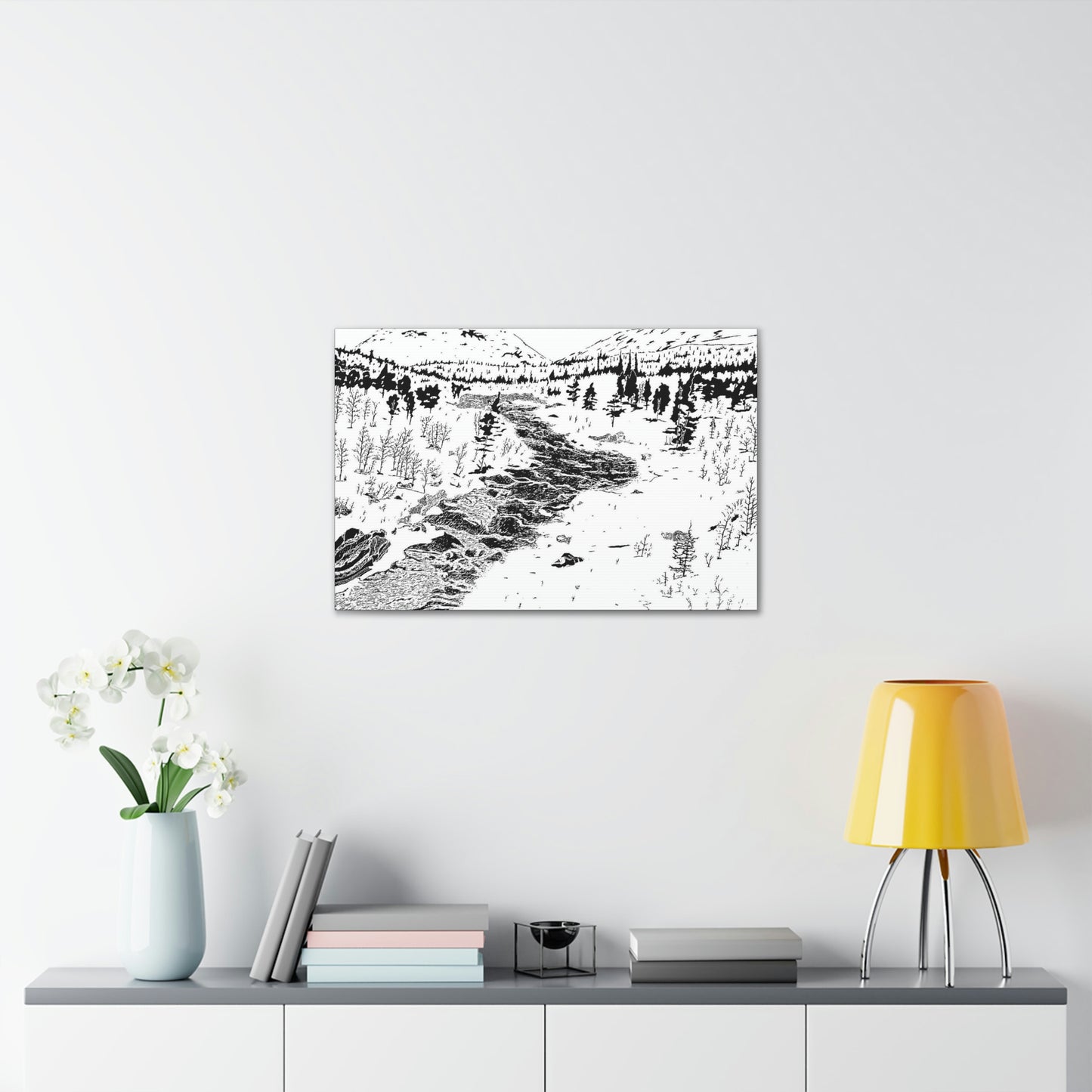 WONDERLUST Reversed Black & White Canvas Gallery Wraps