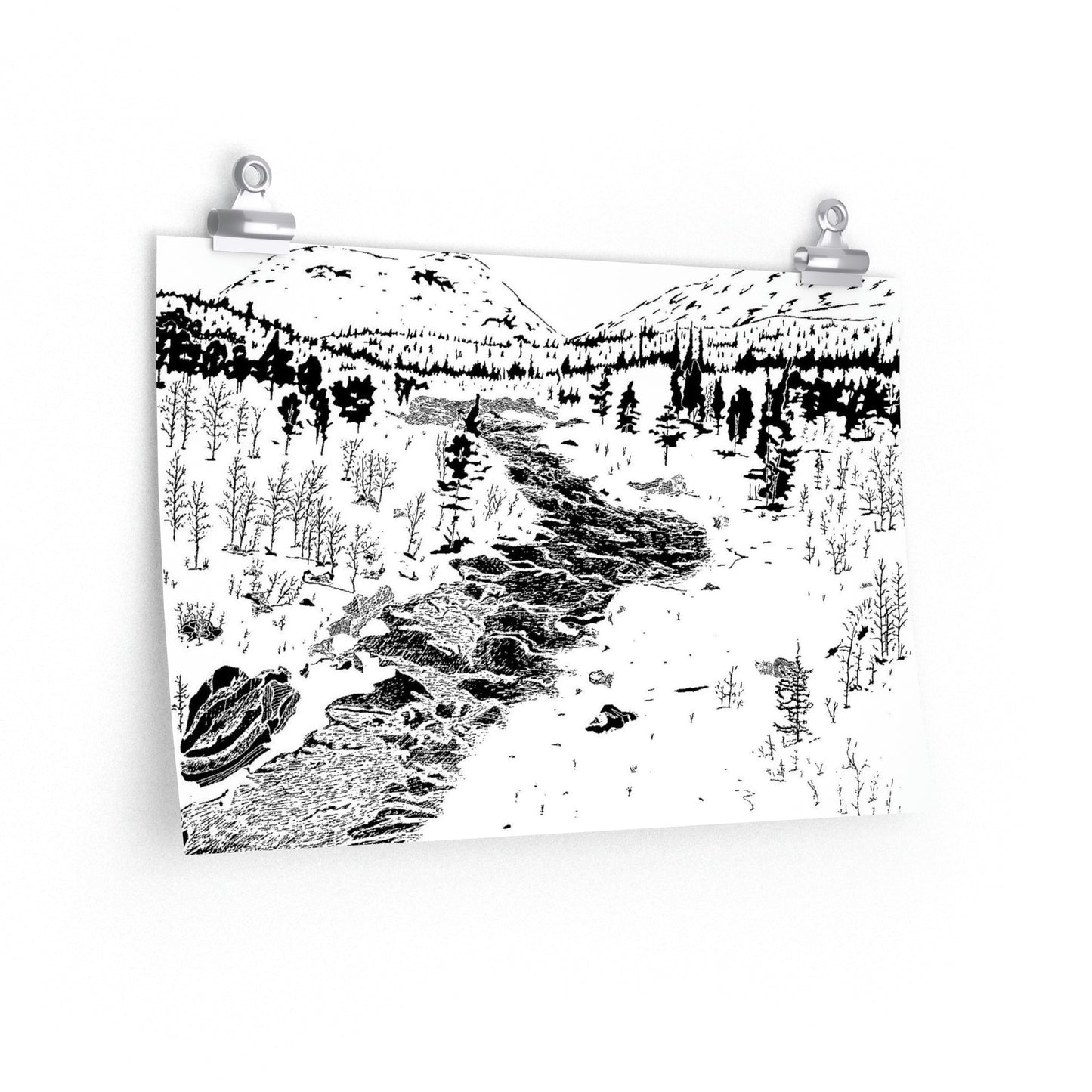 WONDERLUST(REVERSE BLACK & WHITE) Premium Matte horizontal posters