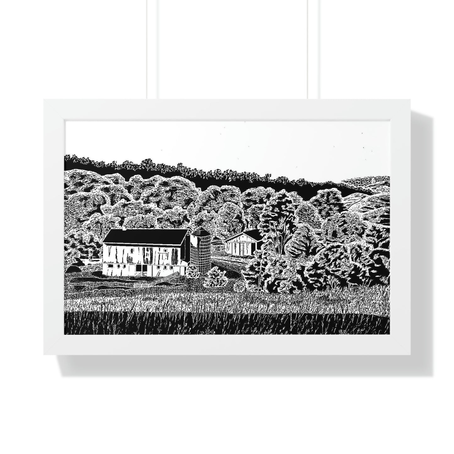 IMPASS (REVERSE BLACK & WHITE) Framed Horizontal Poster