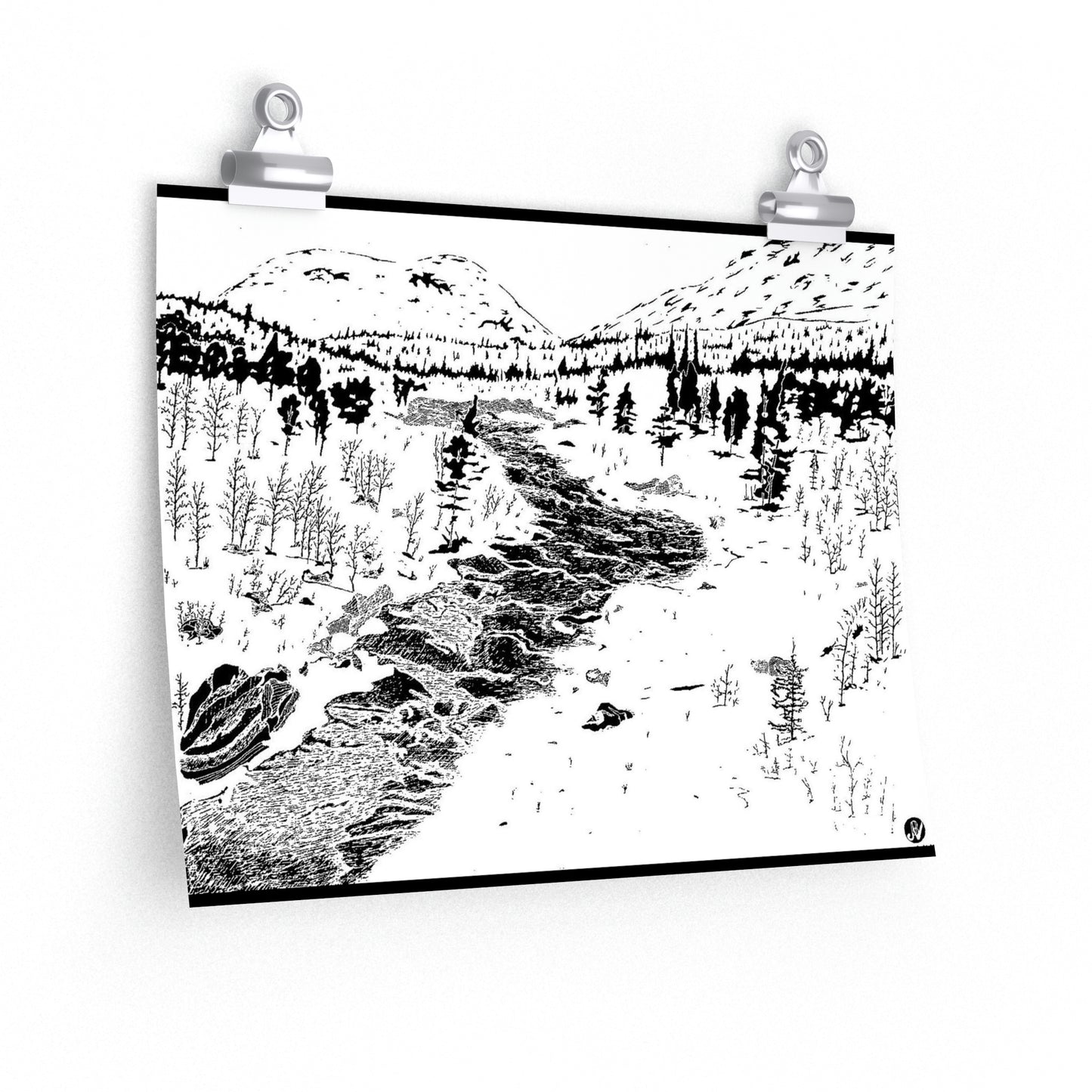 WONDERLUST(REVERSE BLACK & WHITE) Premium Matte horizontal posters