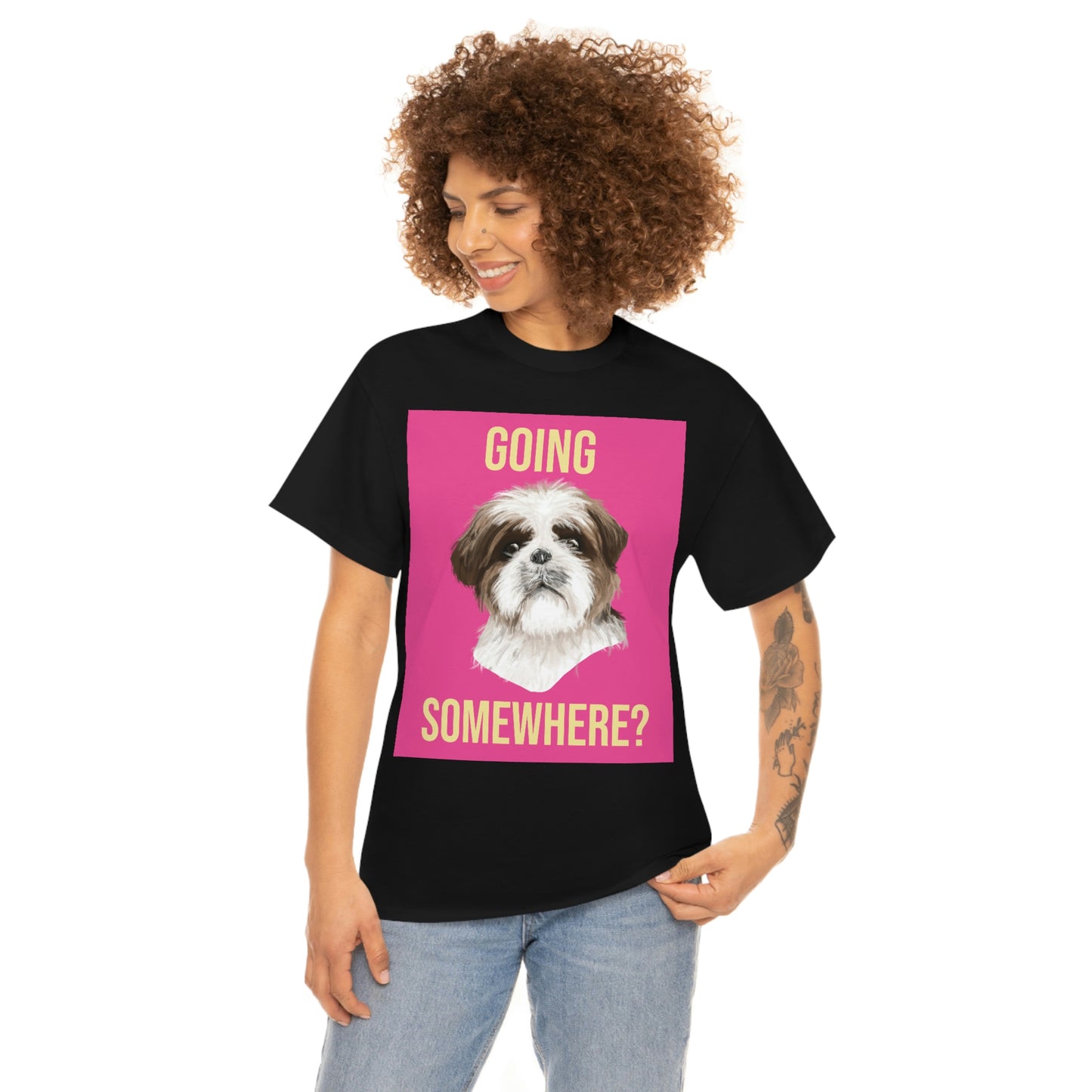 GOING SOMEWHERE? Unisex Heavy Cotton Tee