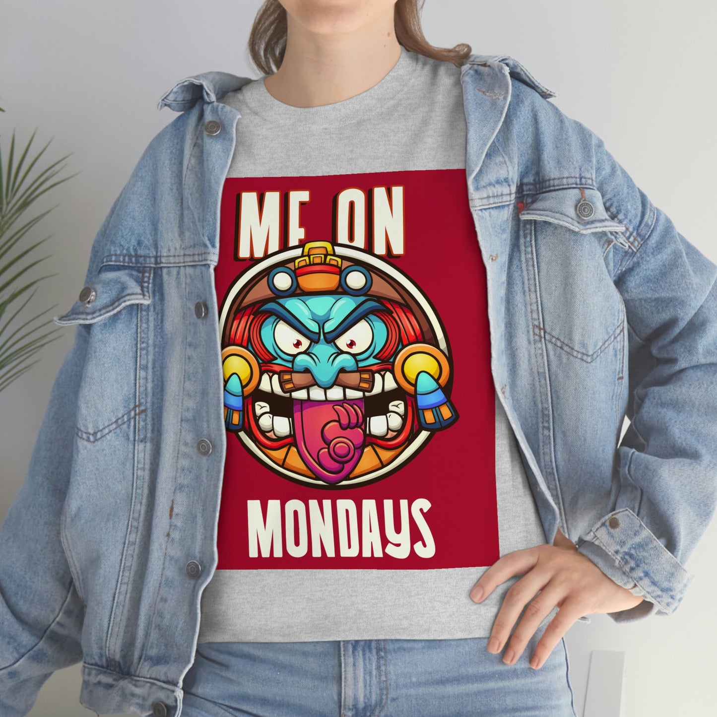 ME ON MONDAYS (RED) Unisex Heavy Cotton Tee