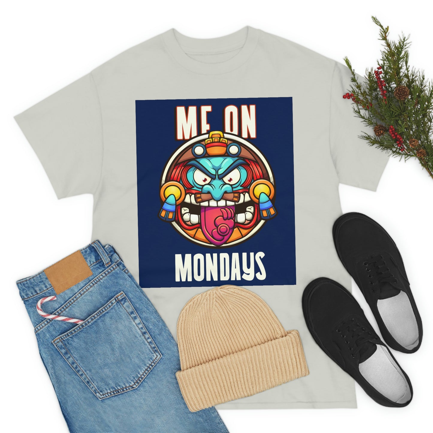 ME ON MONDAYS (BLUE) Unisex Heavy Cotton Tee