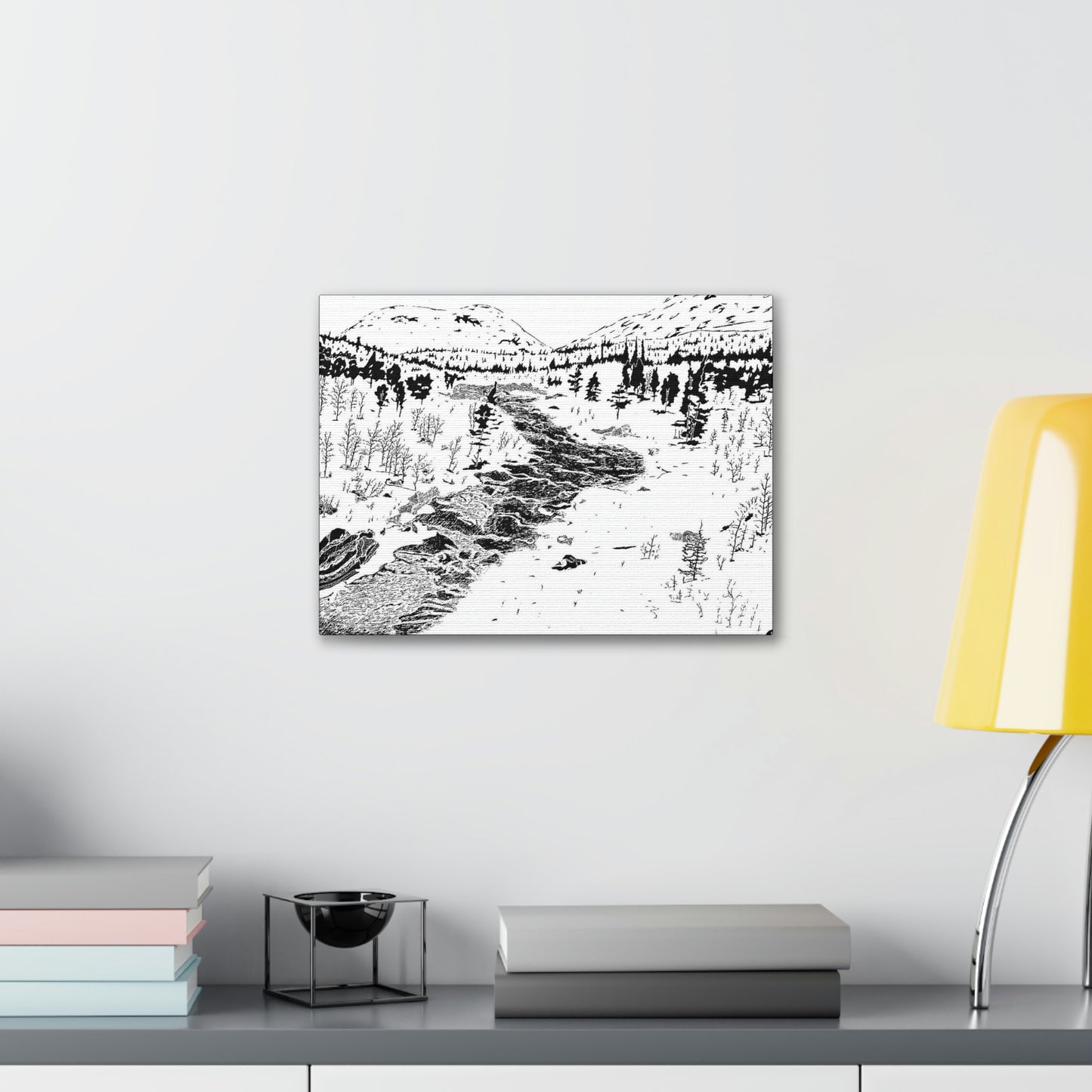 WONDERLUST Reversed Black & White Canvas Gallery Wraps
