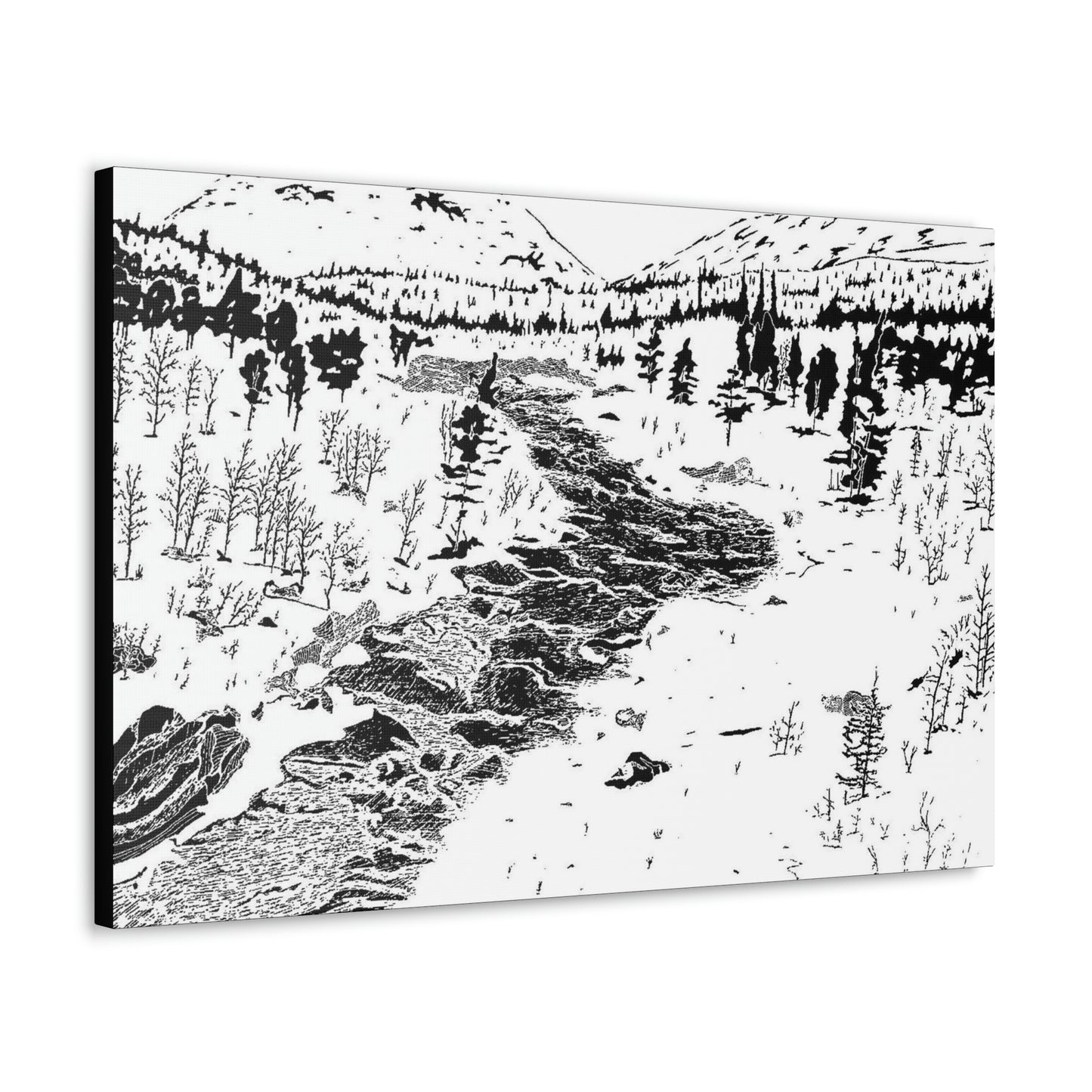 WONDERLUST Reversed Black & White Canvas Gallery Wraps