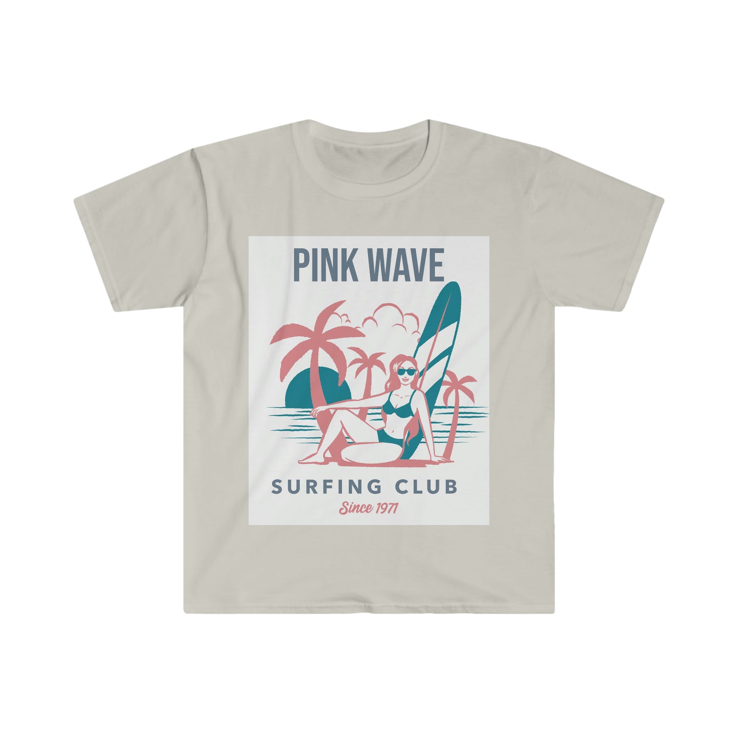 PINK WAVE (FEMALE) Unisex Softstyle T-Shirt