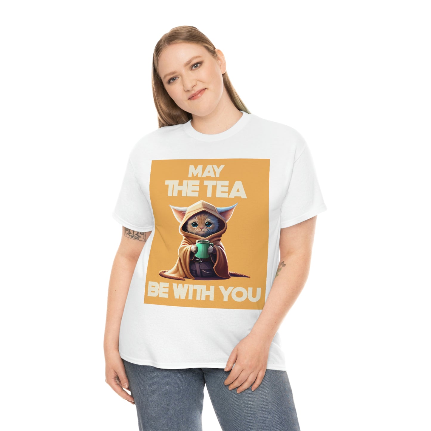 MAY THE TEA BE WITH YOU Unisex Heavy Cotton Tee