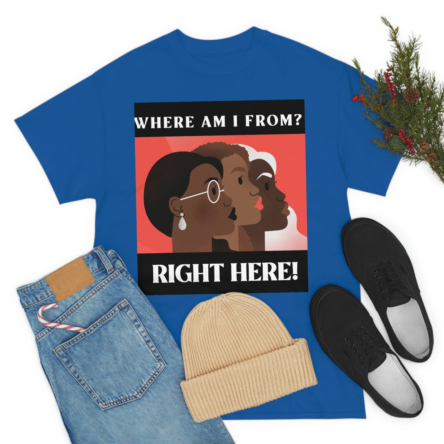 WHERE AM I FROM? Unisex Heavy Cotton Tee