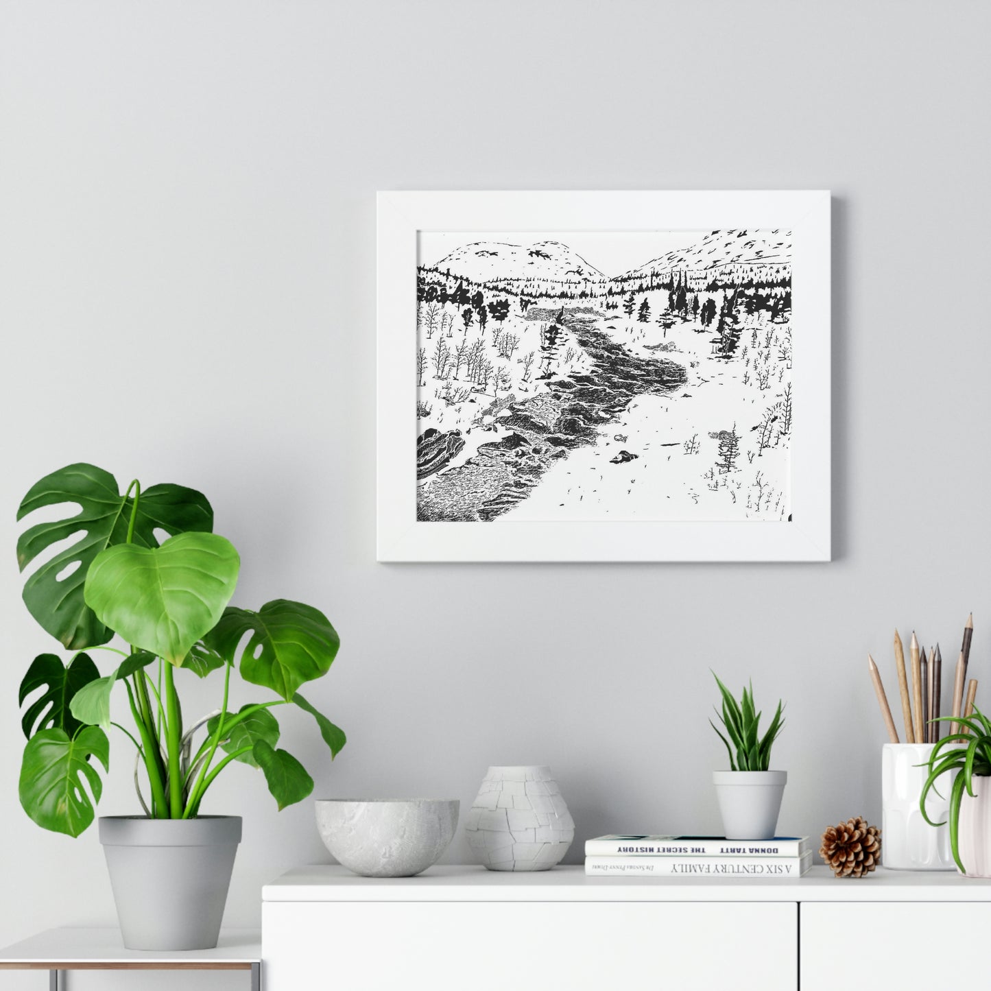 WONDERLUST (REVERSE BLACK & WHITE) Framed Horizontal Poster
