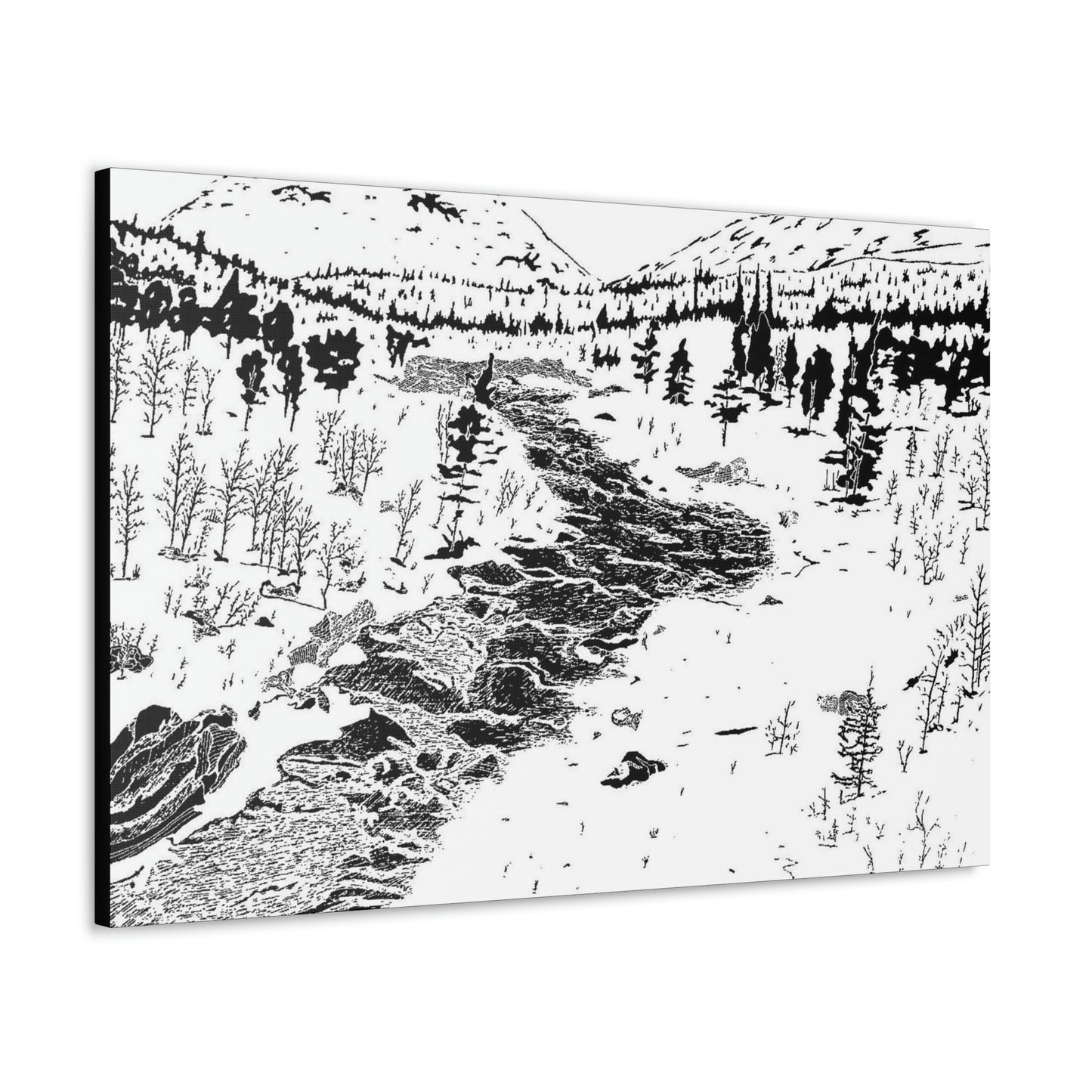 WONDERLUST Reversed Black & White Canvas Gallery Wraps