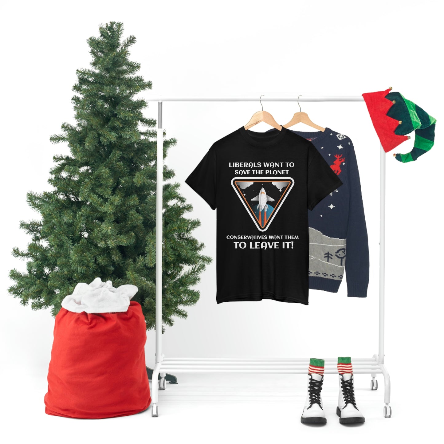 LIBERALS WANT TO SAVE THE PLANET Unisex Heavy Cotton Tee