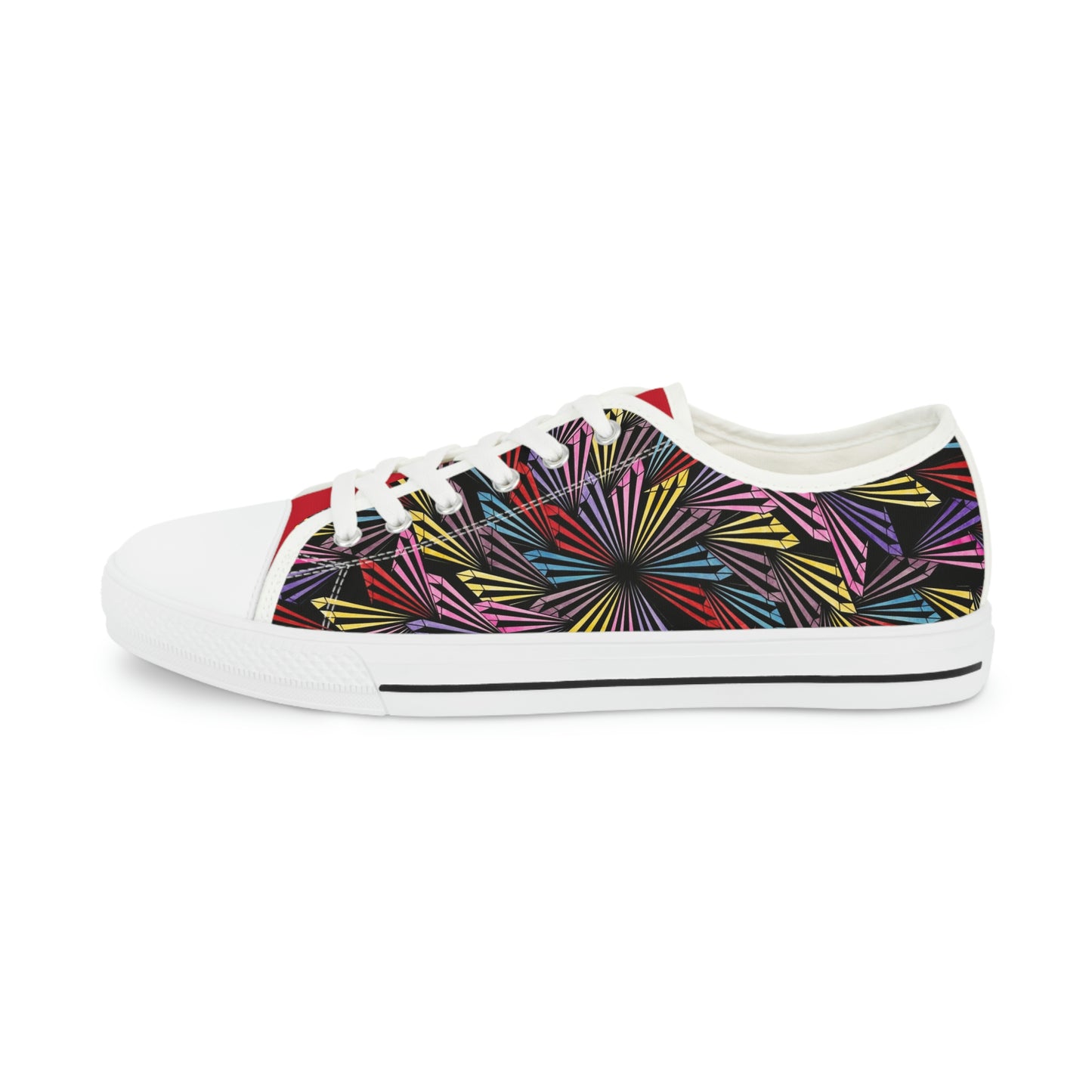 PINWHEEL (RED) Men's Low Top Sneakers