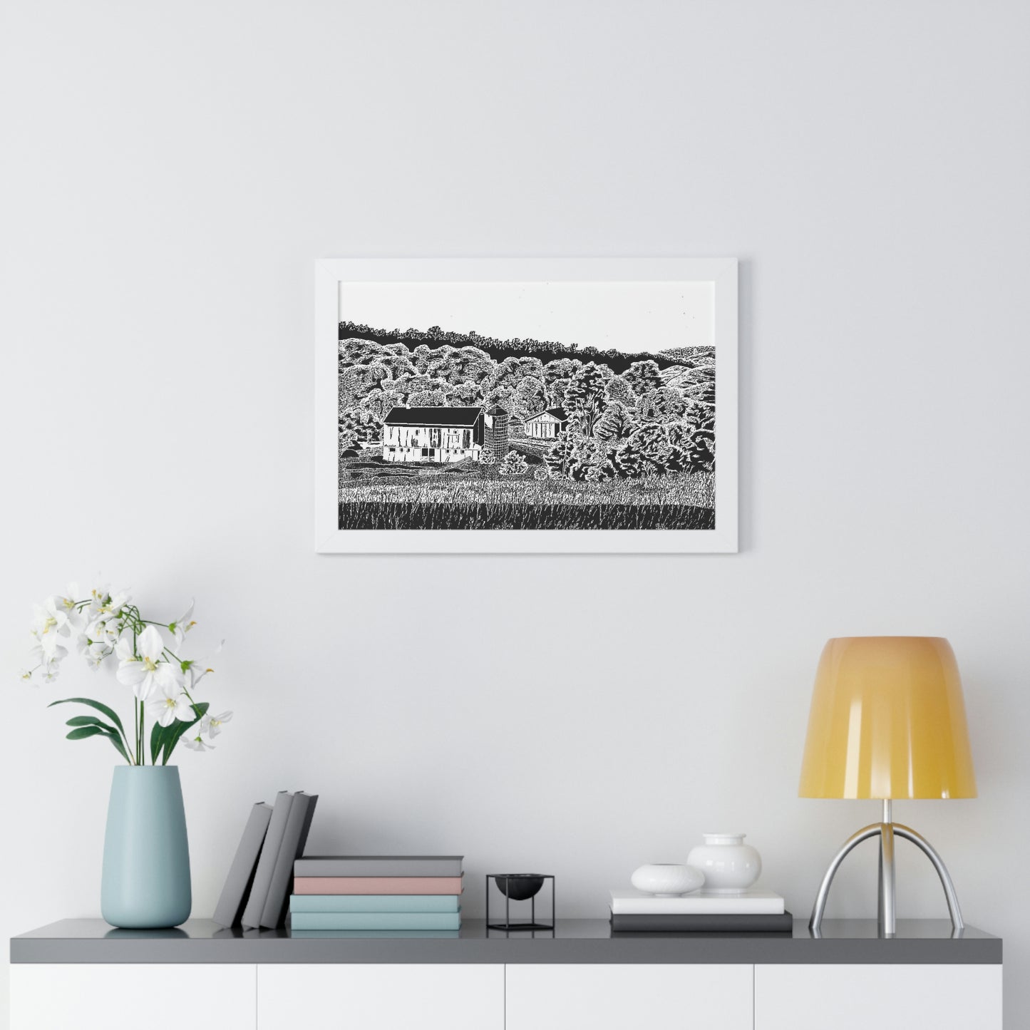 IMPASS (REVERSE BLACK & WHITE) Framed Horizontal Poster