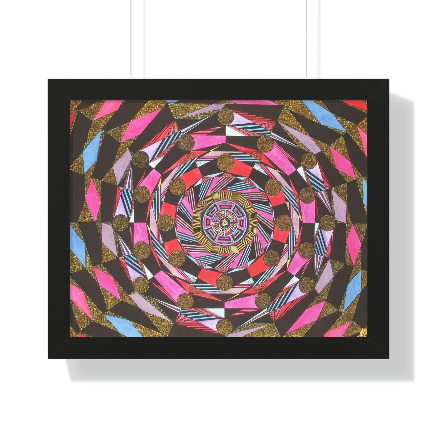 THE ABSTRACT COLONNADE Framed Horizontal Poster