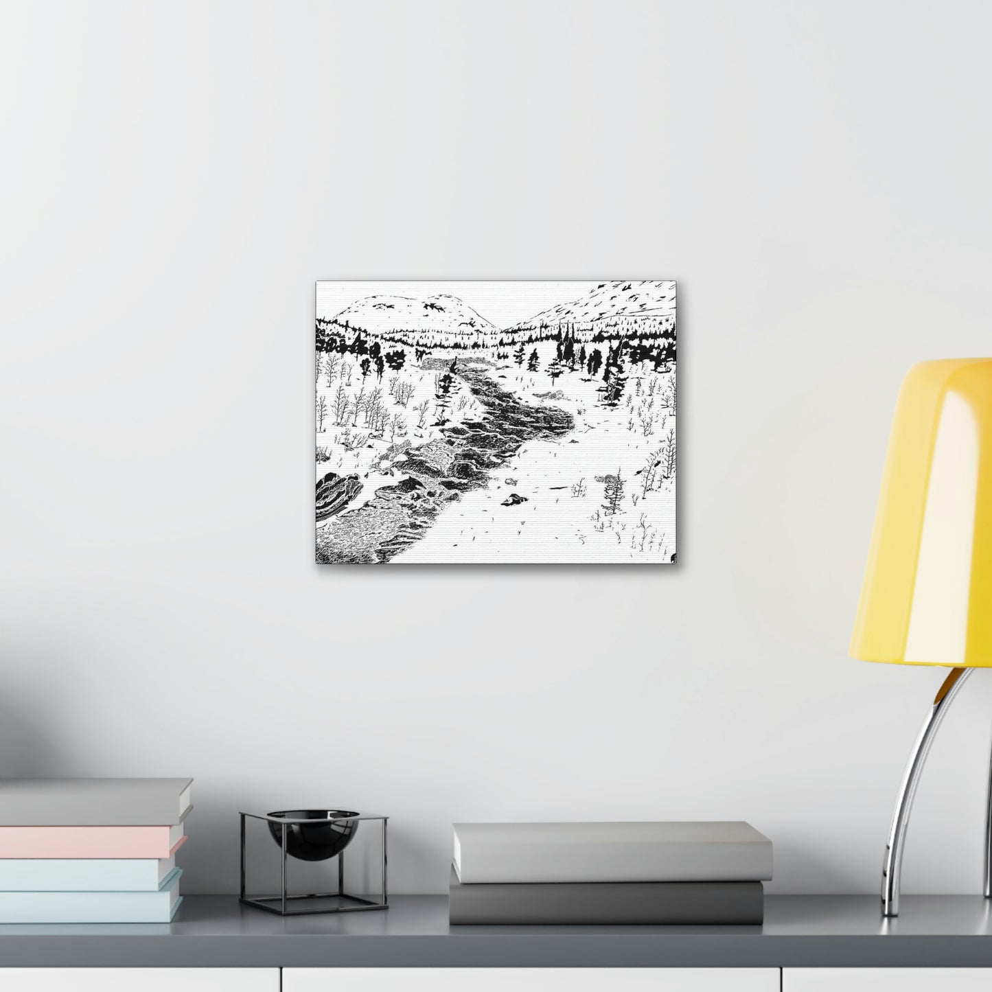 WONDERLUST Reversed Black & White Canvas Gallery Wraps