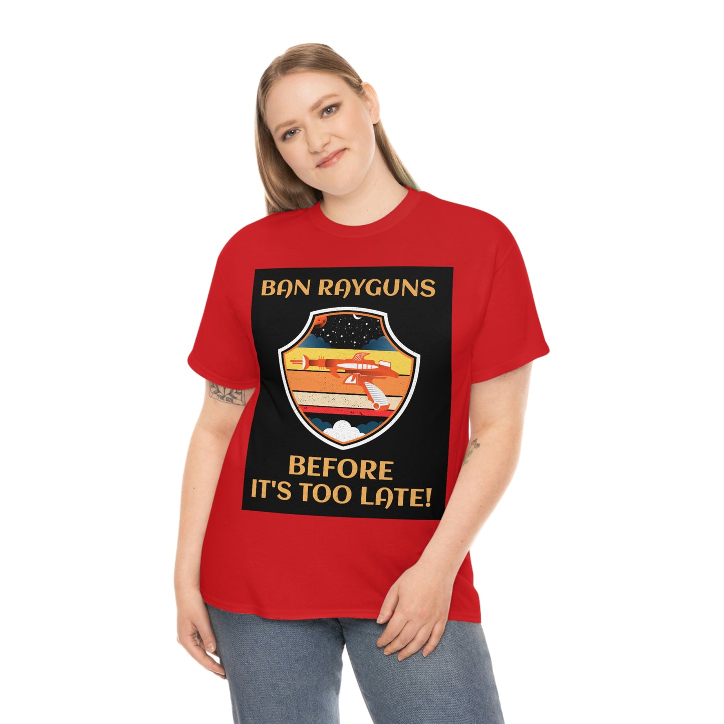 BAN RAYGUNS Unisex Heavy Cotton Tee