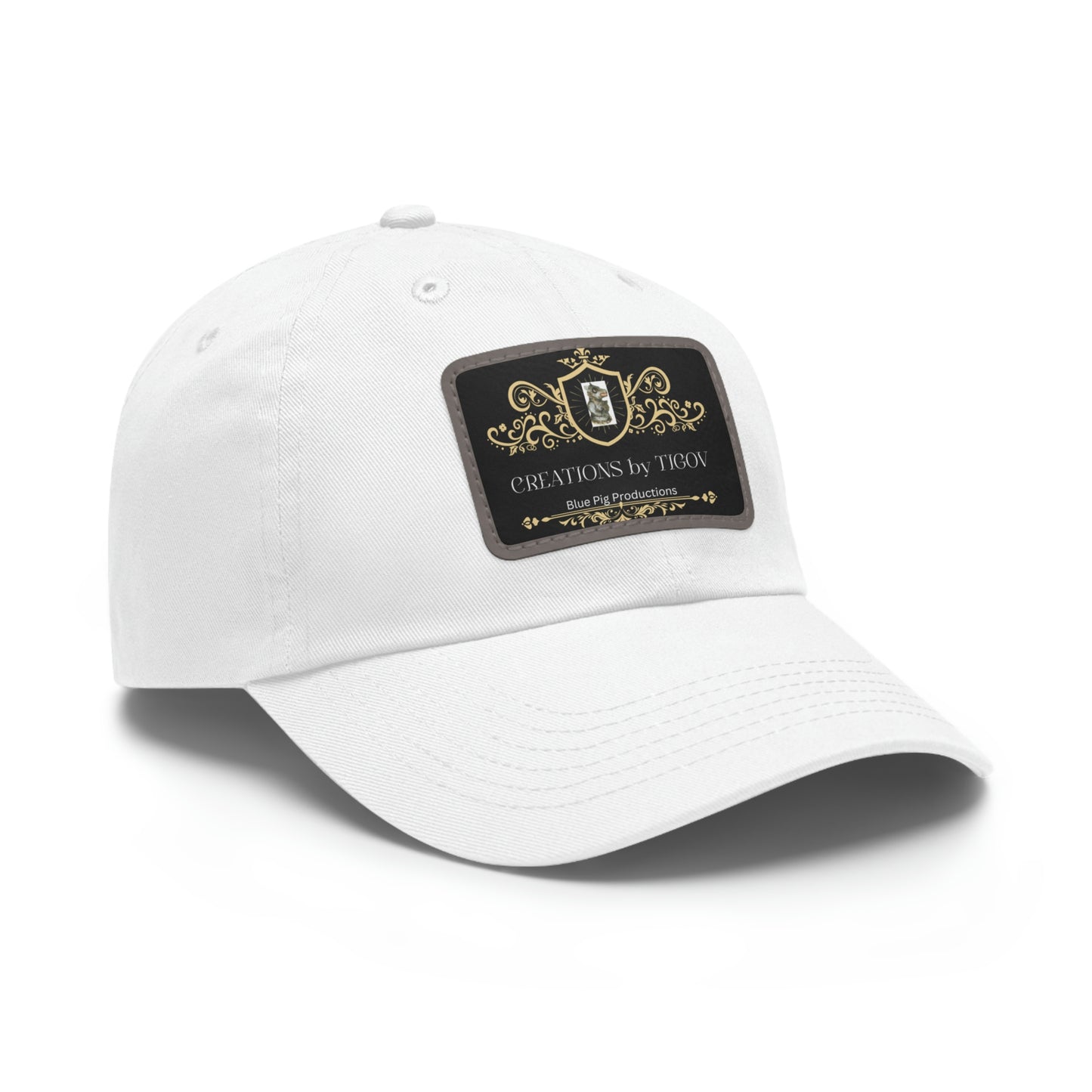 CREATIONS BY TIGOV Dad Hat with Leather Patch