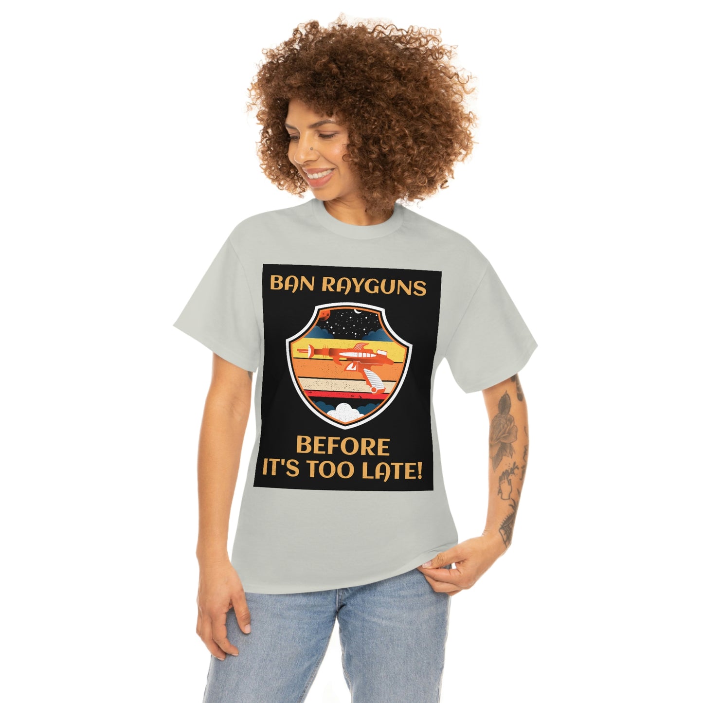 BAN RAYGUNS Unisex Heavy Cotton Tee
