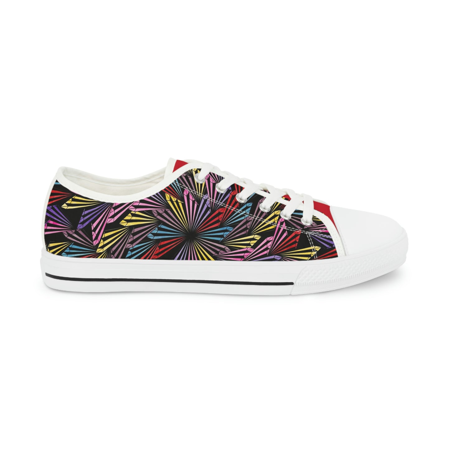 PINWHEEL (RED) Men's Low Top Sneakers