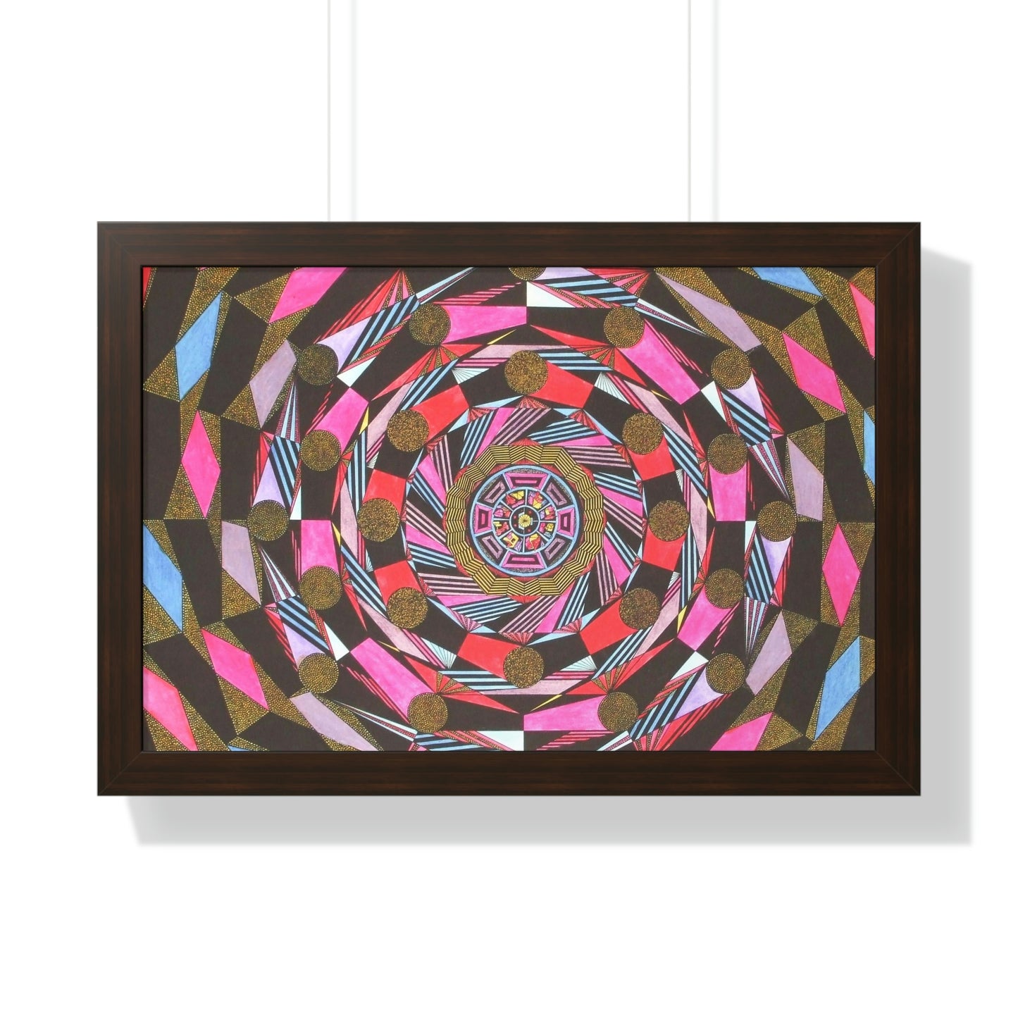 THE ABSTRACT COLONNADE Framed Horizontal Poster