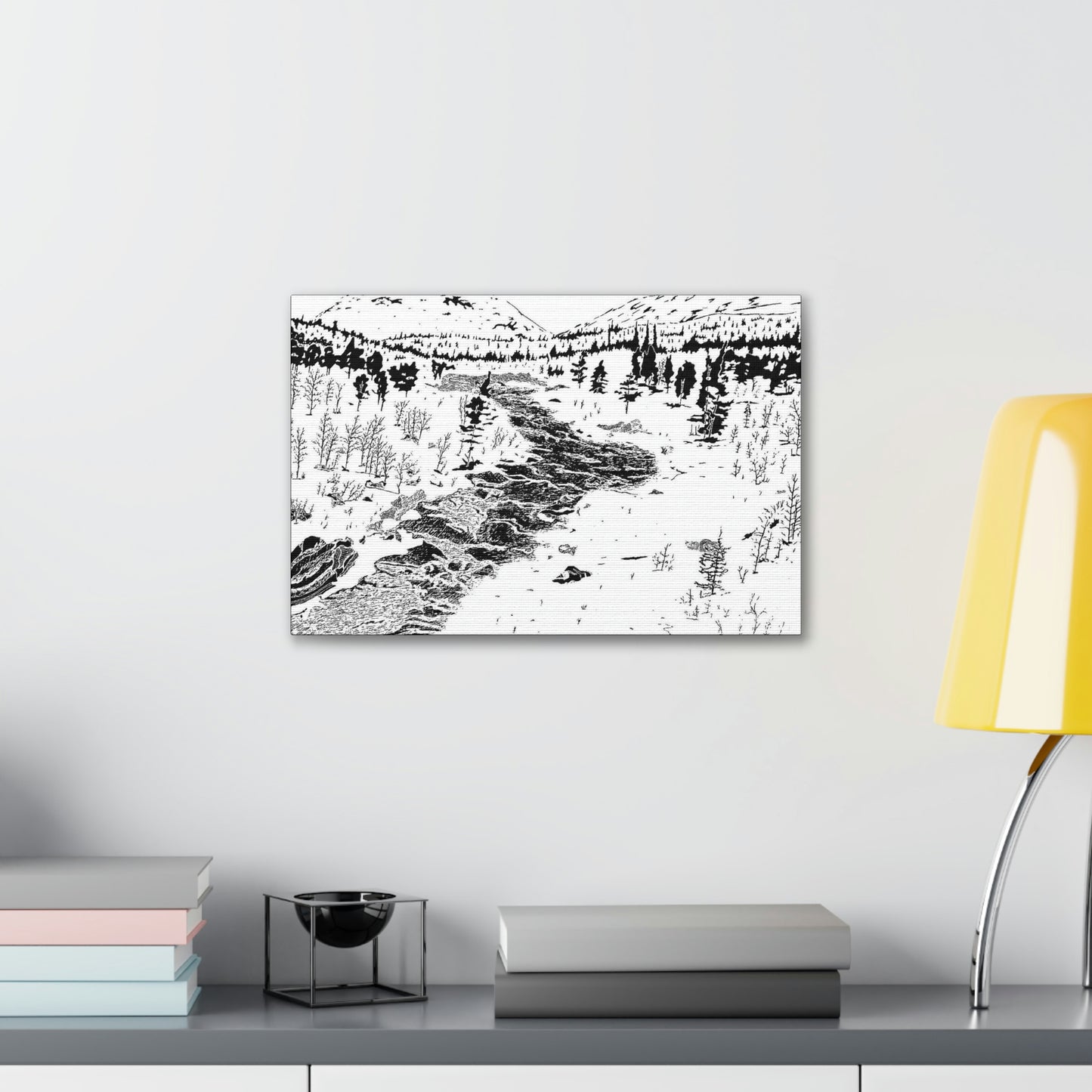 WONDERLUST Reversed Black & White Canvas Gallery Wraps