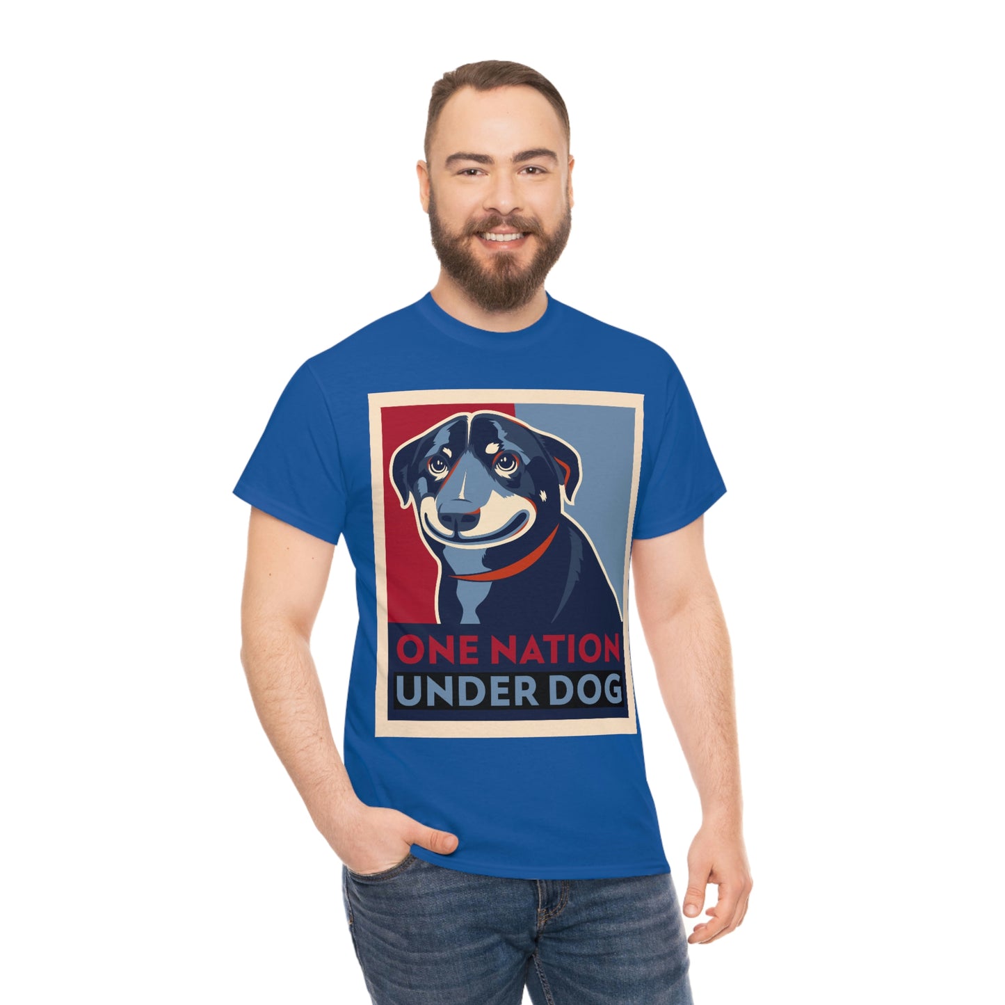 ONE NATION UNDER DOG Unisex Heavy Cotton Tee