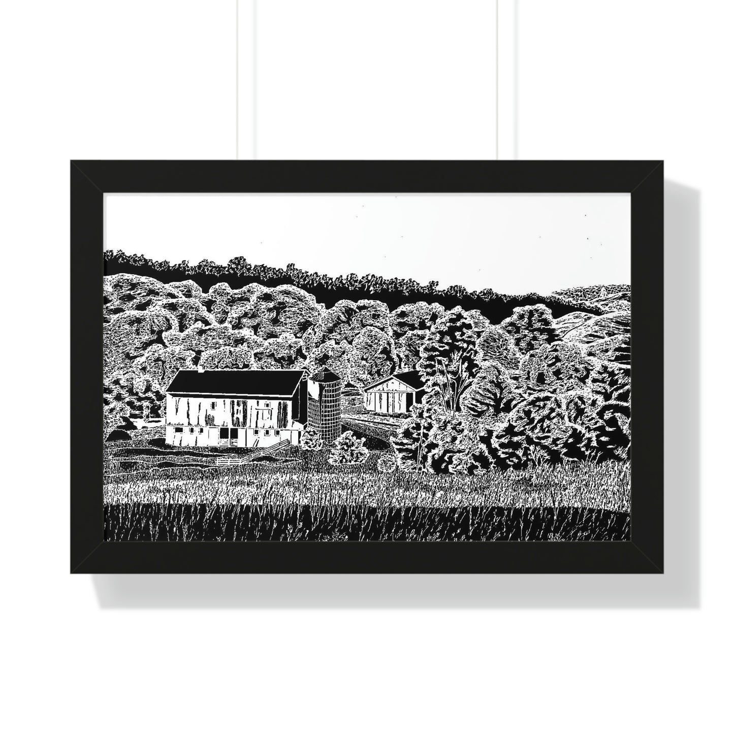 IMPASS (REVERSE BLACK & WHITE) Framed Horizontal Poster