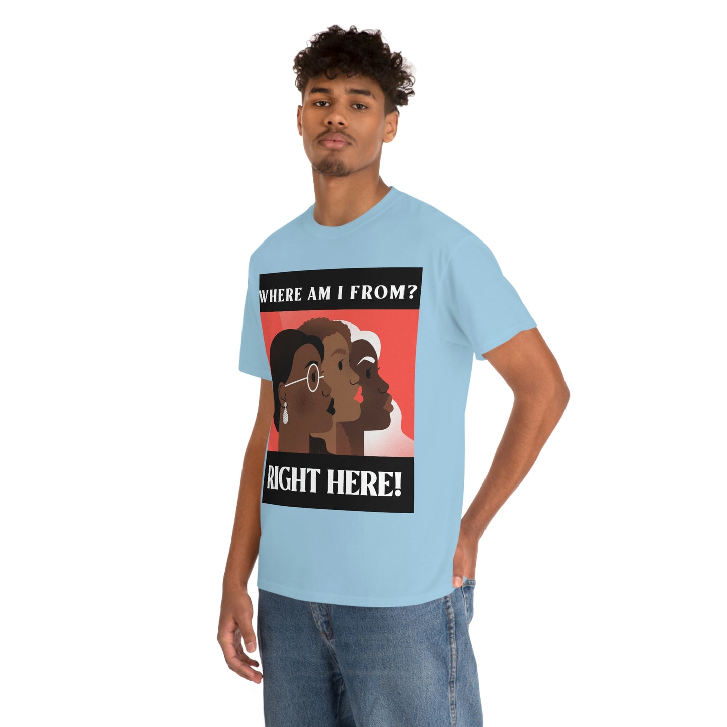 WHERE AM I FROM? Unisex Heavy Cotton Tee