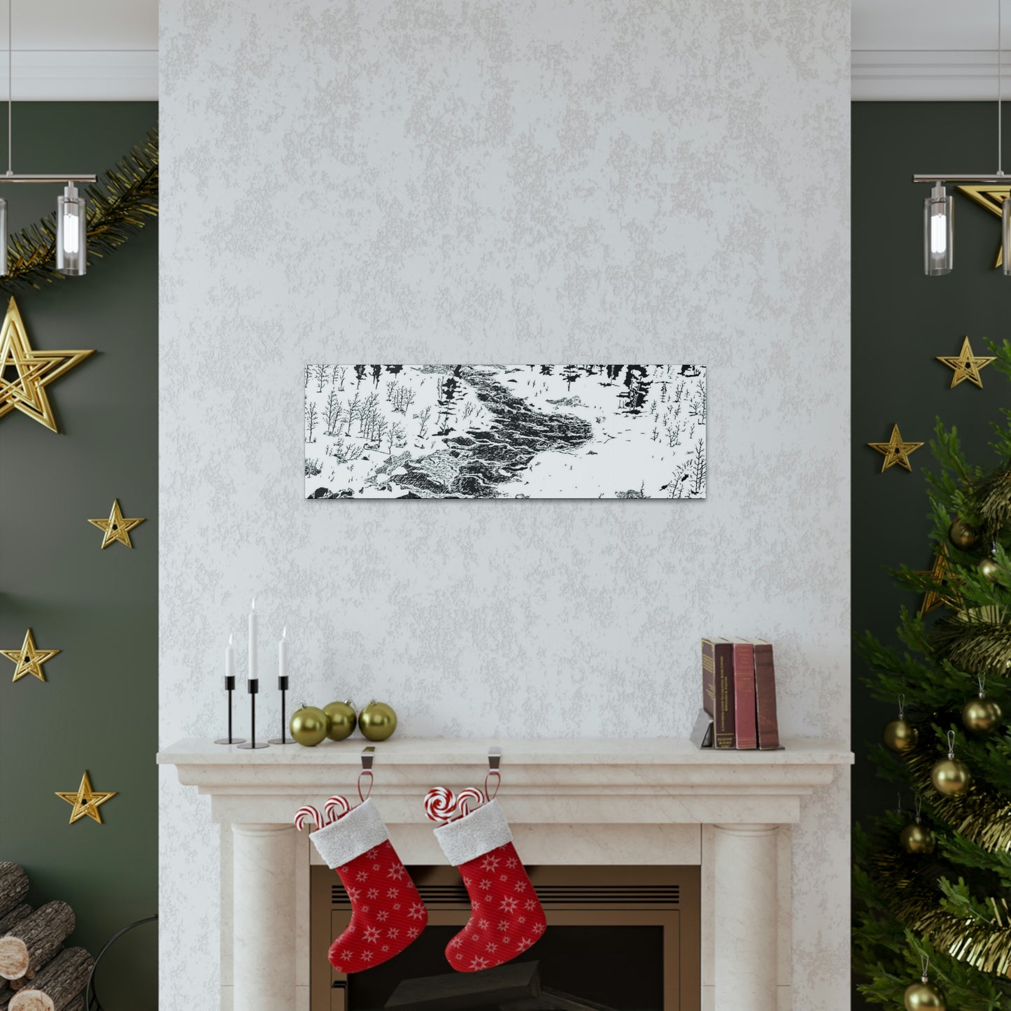 WONDERLUST Reversed Black & White Canvas Gallery Wraps