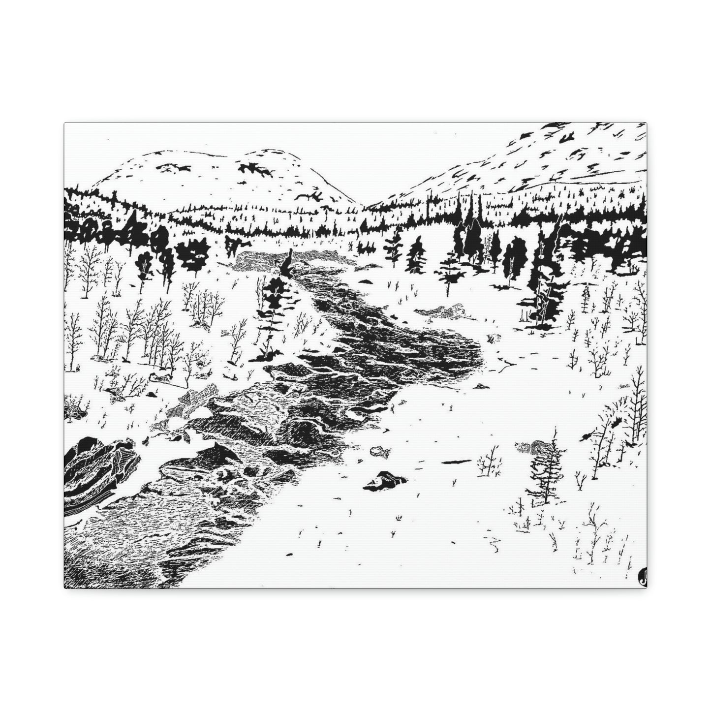 WONDERLUST Reversed Black & White Canvas Gallery Wraps