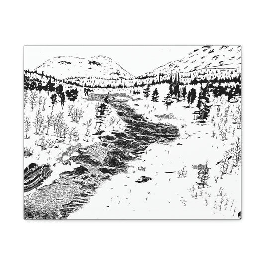 WONDERLUST Reversed Black & White Canvas Gallery Wraps
