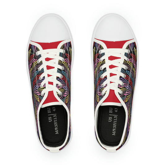 PINWHEEL (RED) Men's Low Top Sneakers