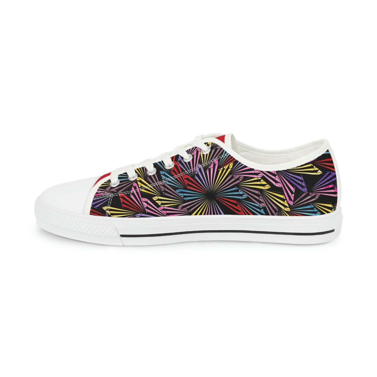 PINWHEEL (RED) Men's Low Top Sneakers