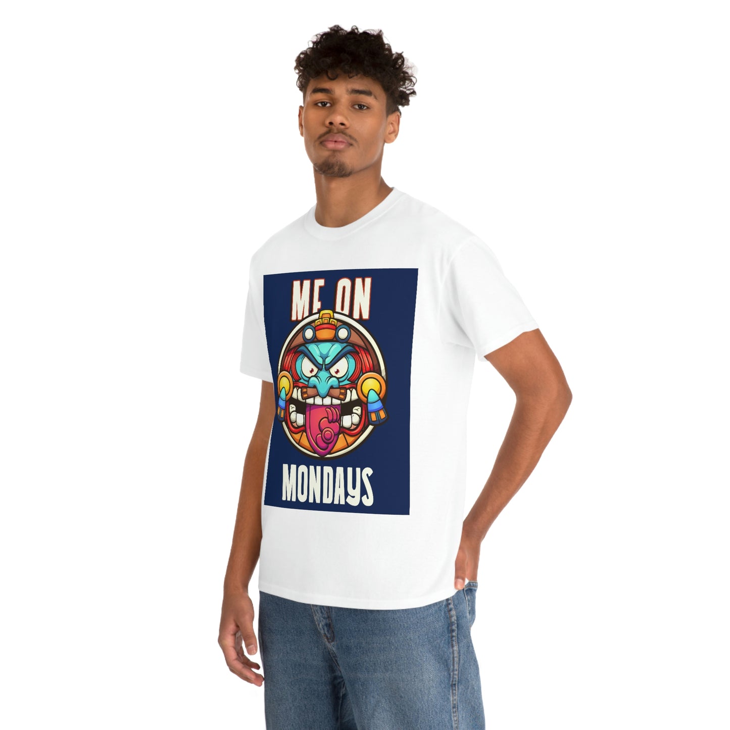 ME ON MONDAYS (BLUE) Unisex Heavy Cotton Tee