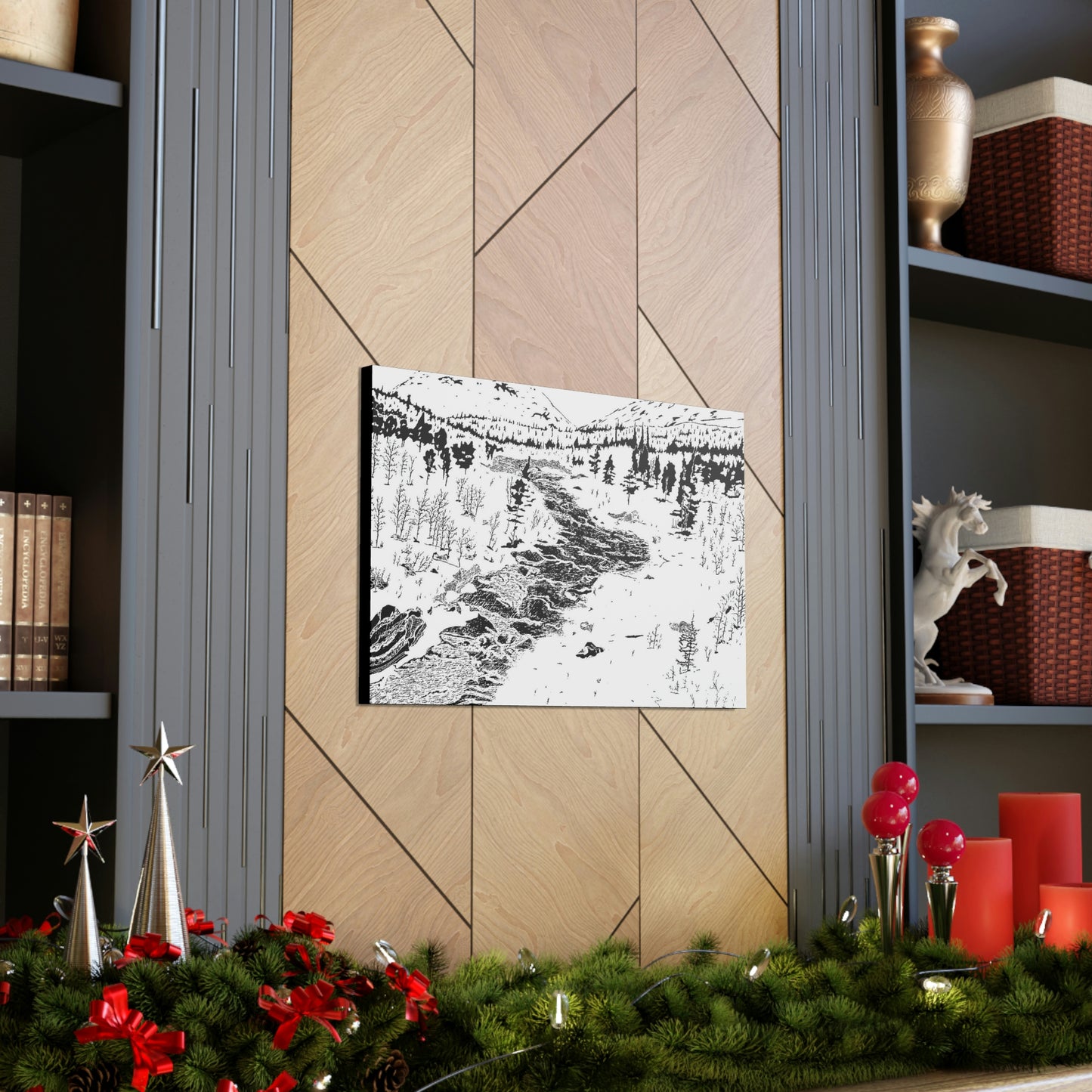 WONDERLUST Reversed Black & White Canvas Gallery Wraps