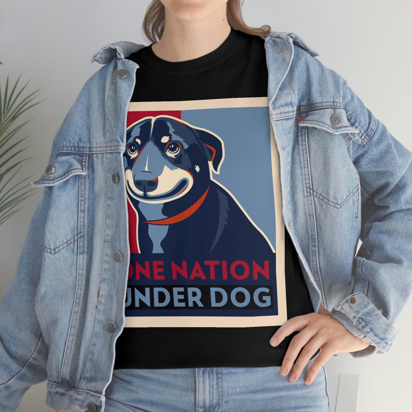ONE NATION UNDER DOG Unisex Heavy Cotton Tee