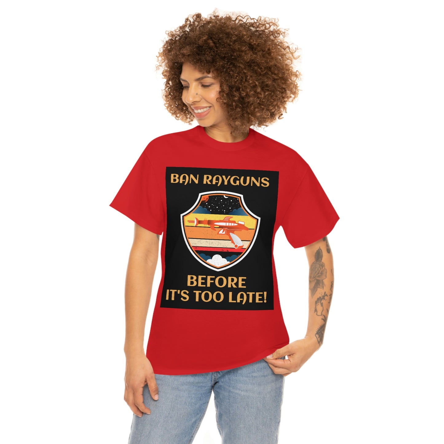 BAN RAYGUNS Unisex Heavy Cotton Tee