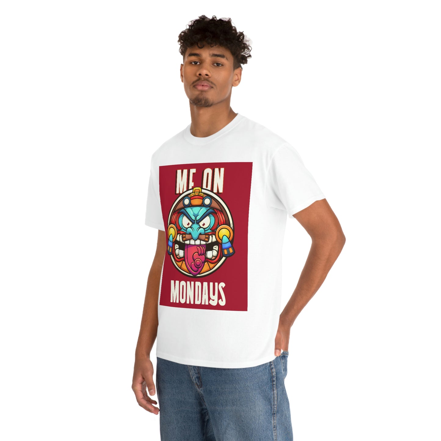 ME ON MONDAYS (RED) Unisex Heavy Cotton Tee