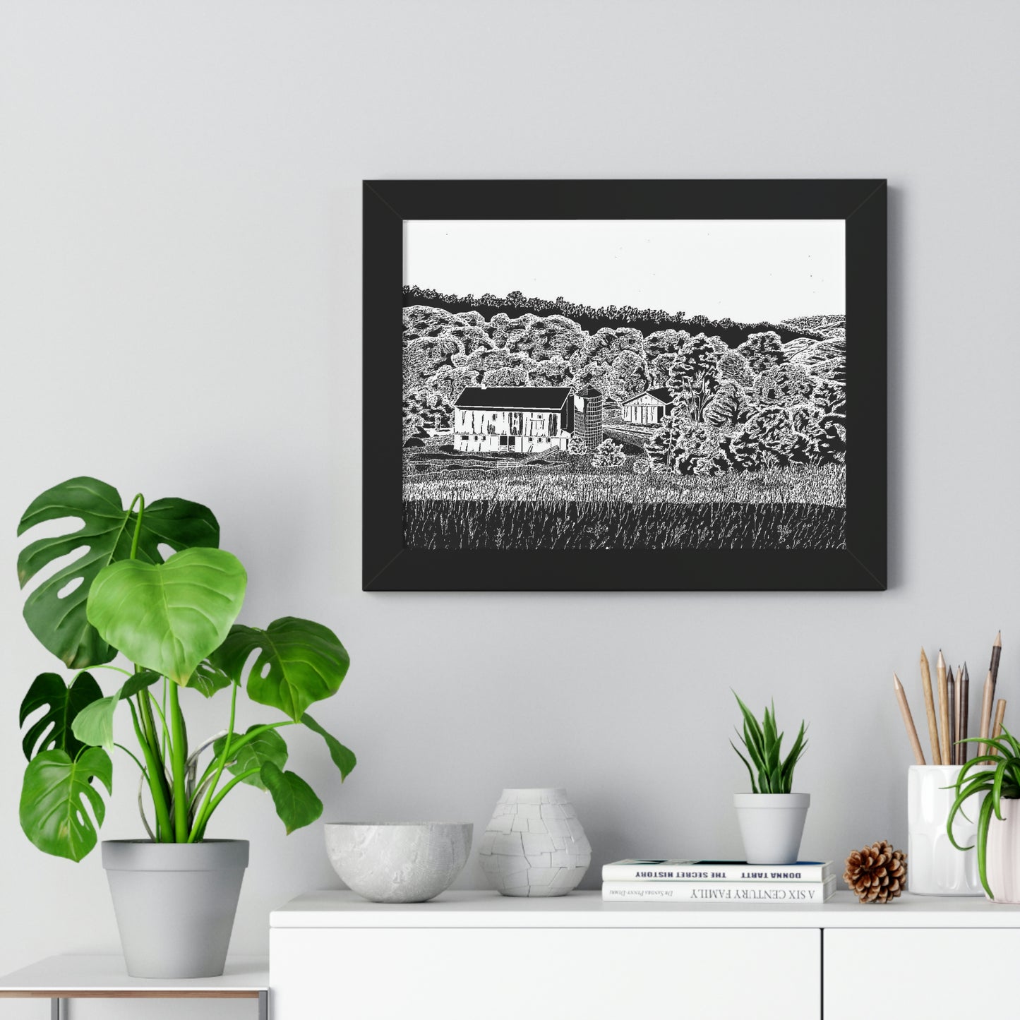 IMPASS (REVERSE BLACK & WHITE) Framed Horizontal Poster