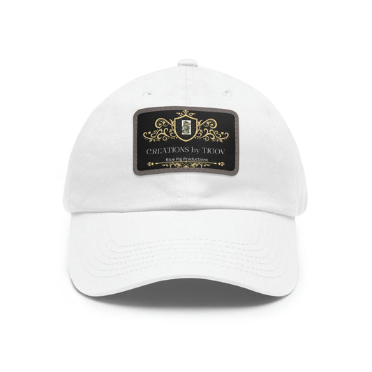 CREATIONS BY TIGOV Dad Hat with Leather Patch