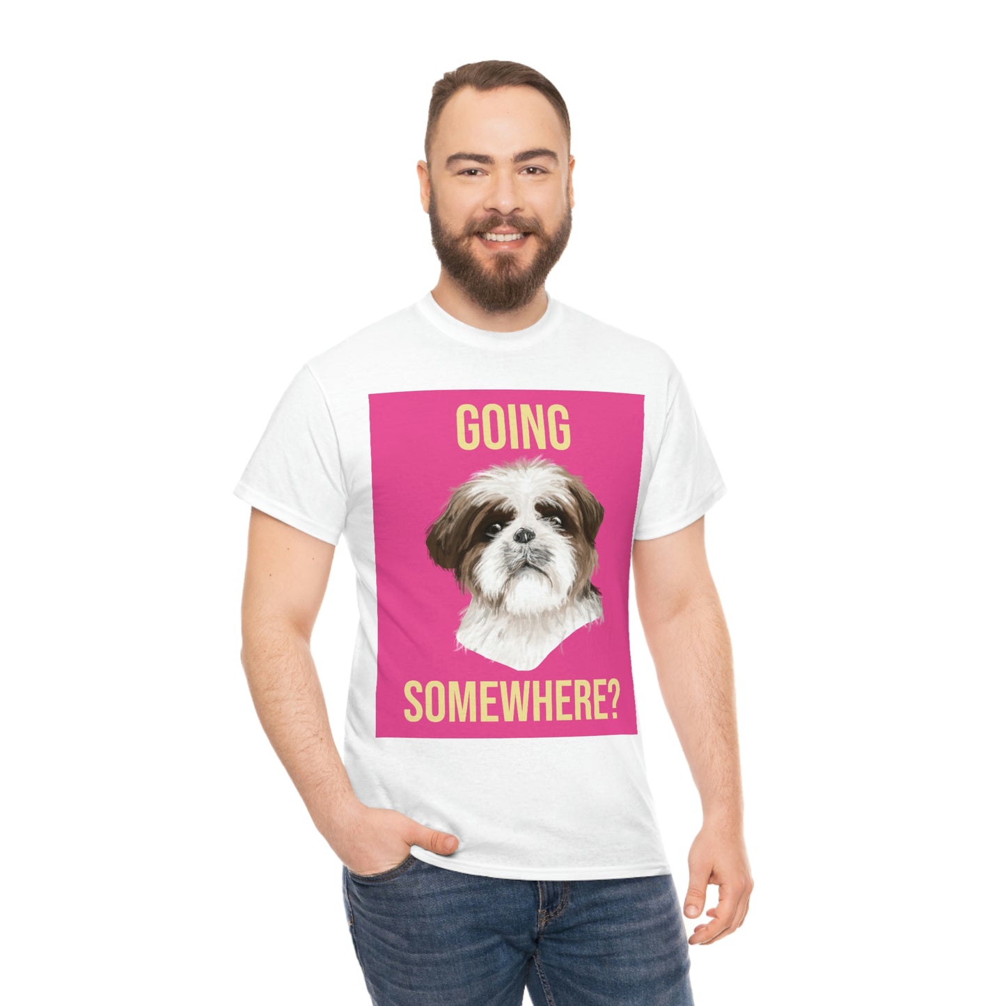 GOING SOMEWHERE? Unisex Heavy Cotton Tee