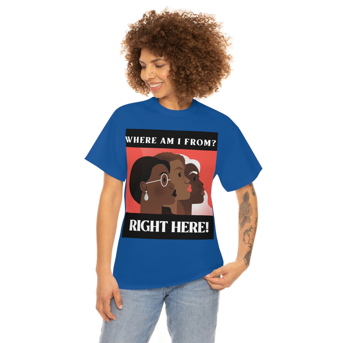 WHERE AM I FROM? Unisex Heavy Cotton Tee
