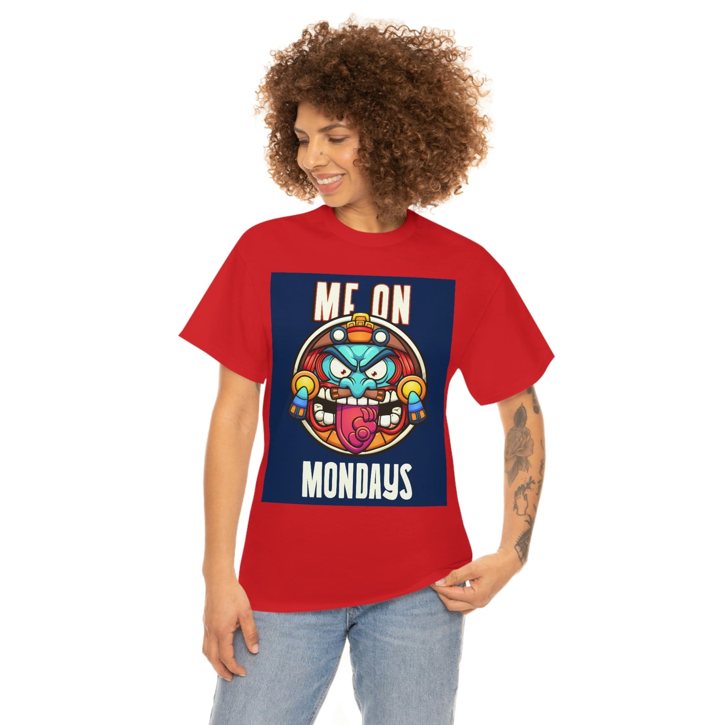 ME ON MONDAYS (BLUE) Unisex Heavy Cotton Tee