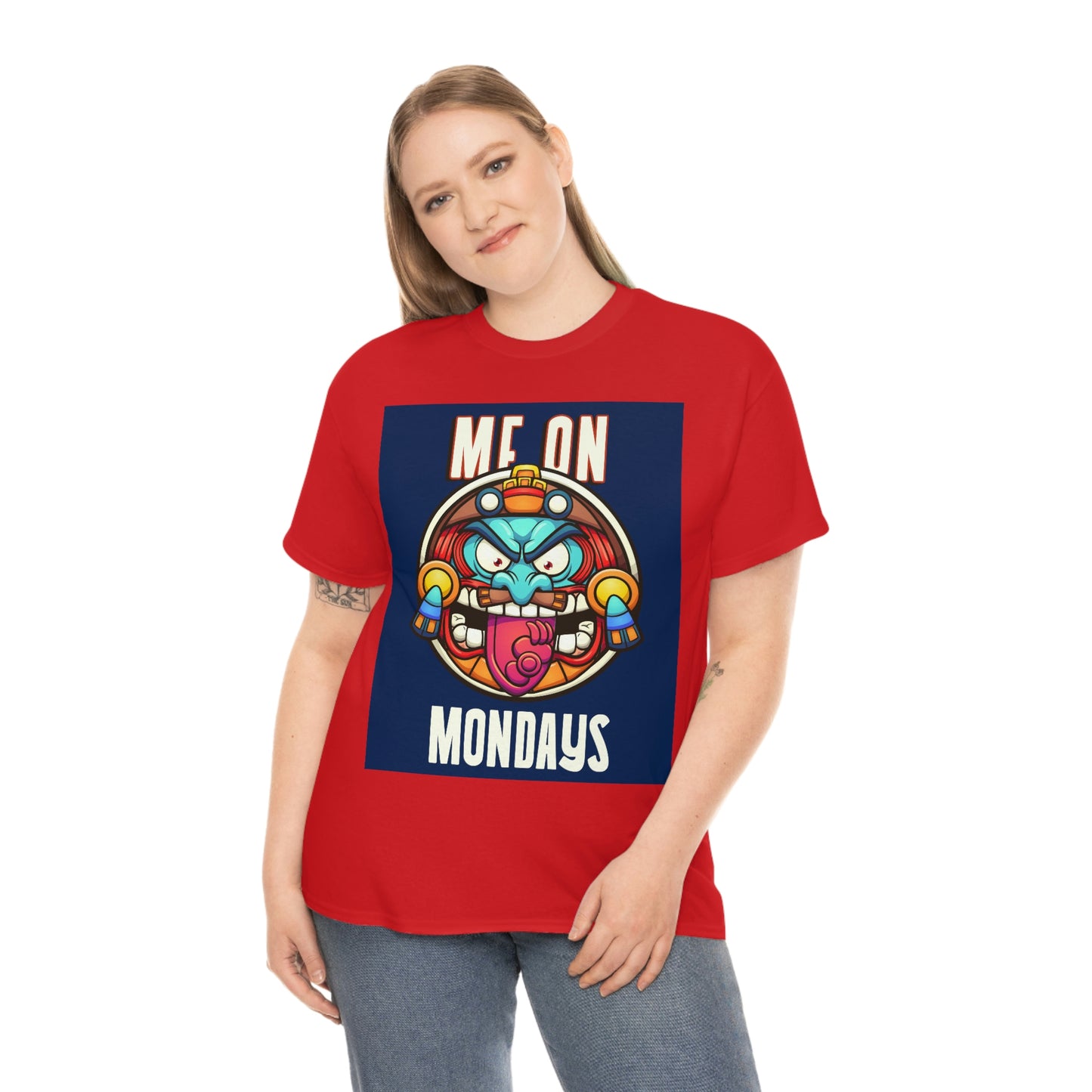 ME ON MONDAYS (BLUE) Unisex Heavy Cotton Tee