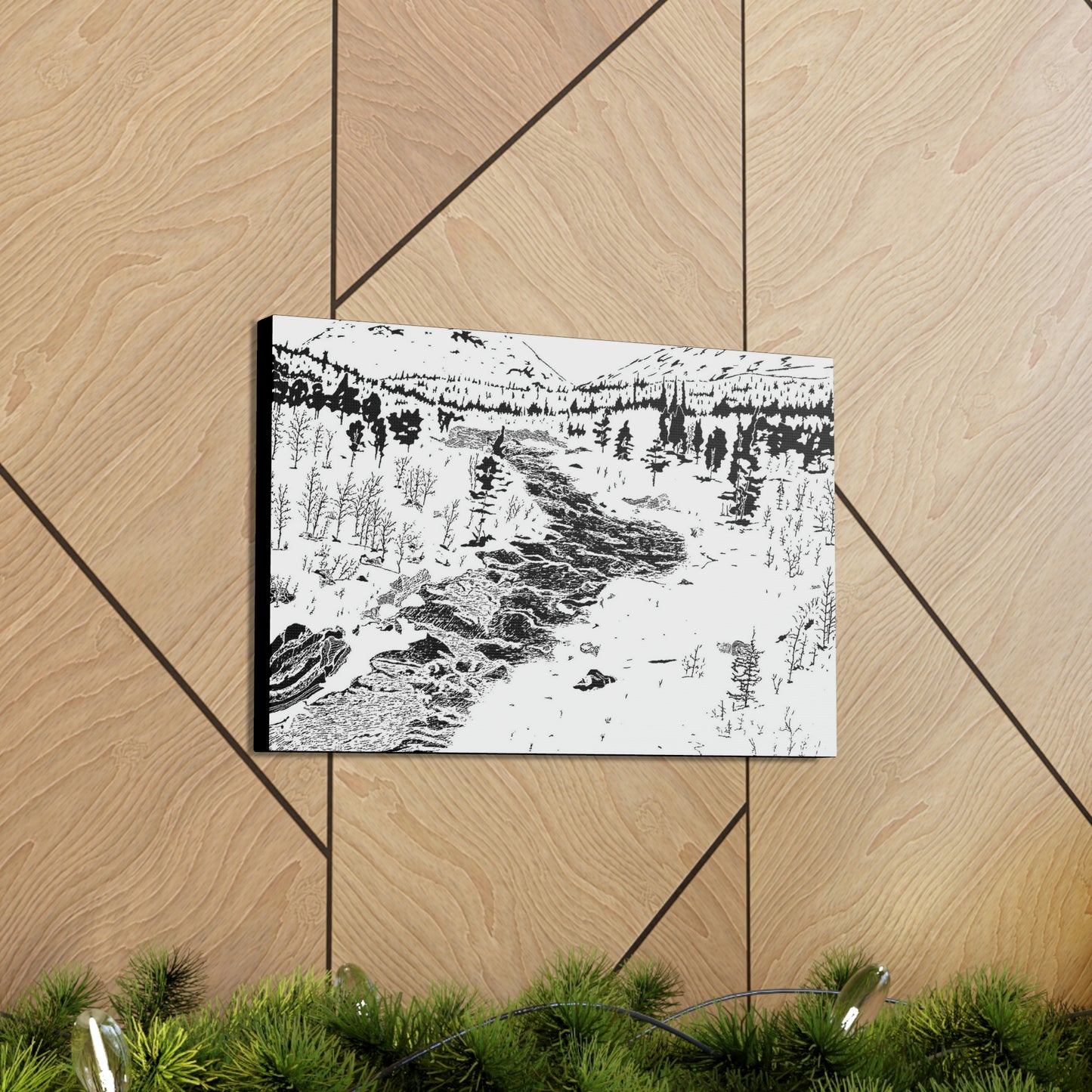 WONDERLUST Reversed Black & White Canvas Gallery Wraps