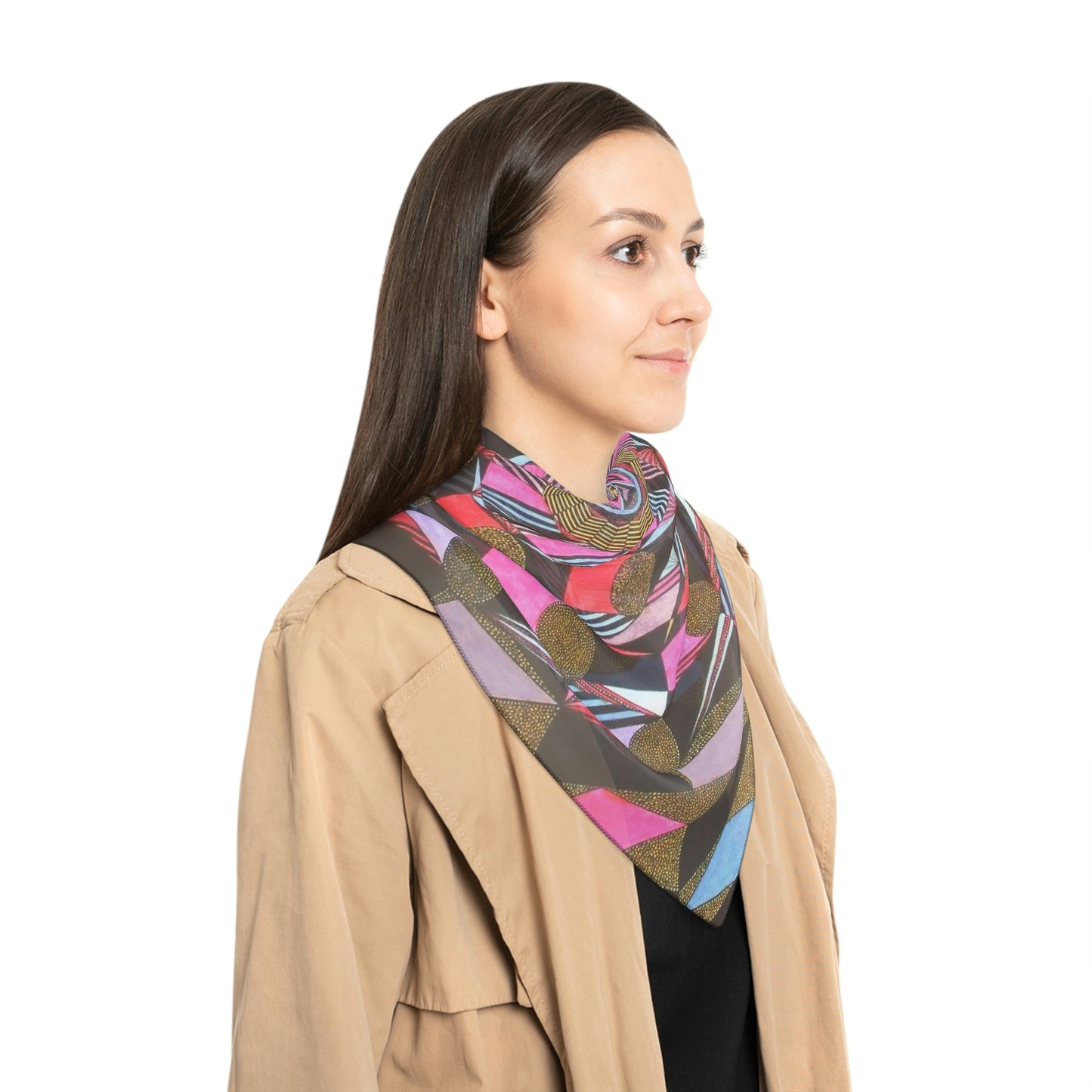 ABSTRACT COLONNADE Poly Scarf